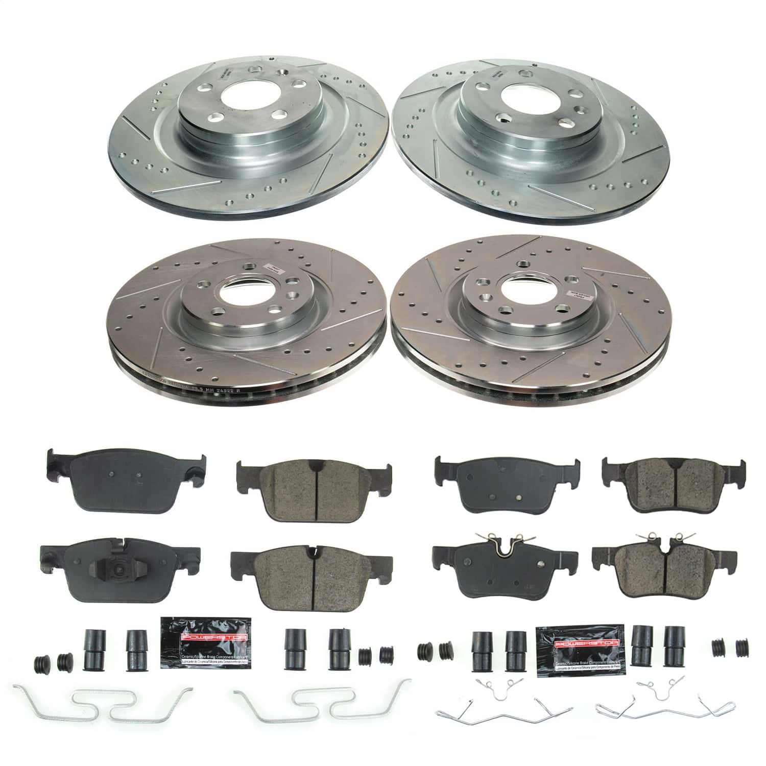 Power Stop - K8226 - Front and Rear - Disc Brake Pad and Rotor Kit