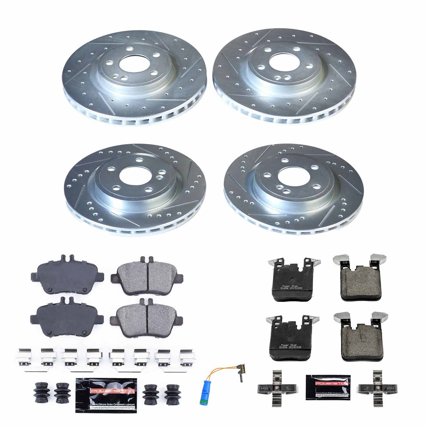 Power Stop - K8265 - Front and Rear - Disc Brake Pad and Rotor Kit
