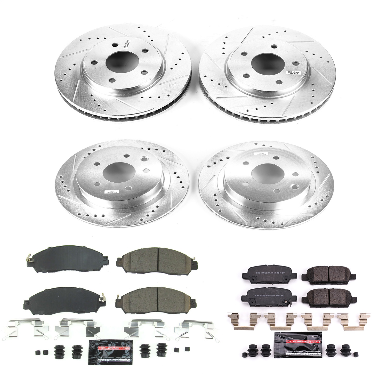 Power Stop - K8273 - Front and Rear - Disc Brake Pad and Rotor Kit