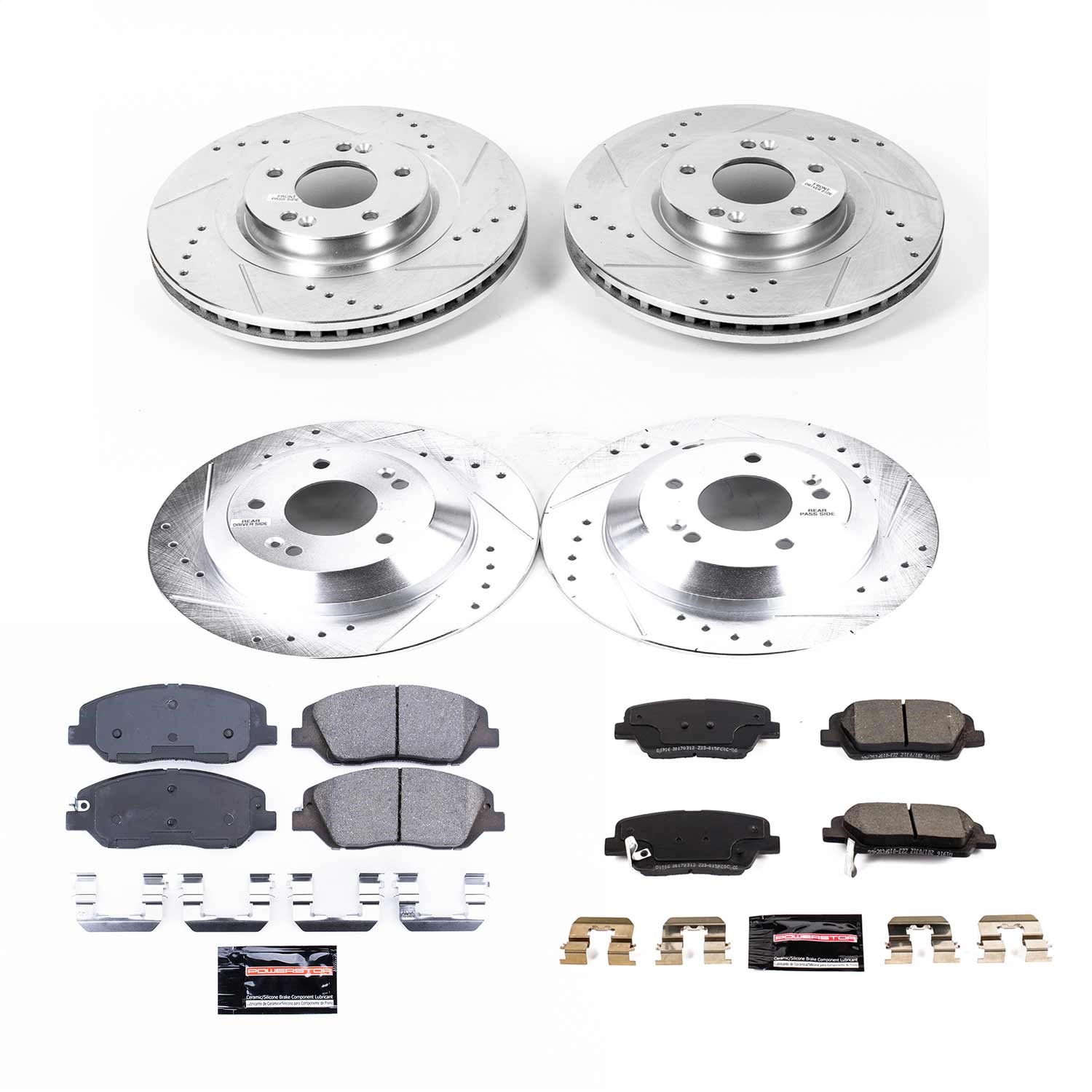 Power Stop - K8281 - Front and Rear - Disc Brake Pad and Rotor Kit