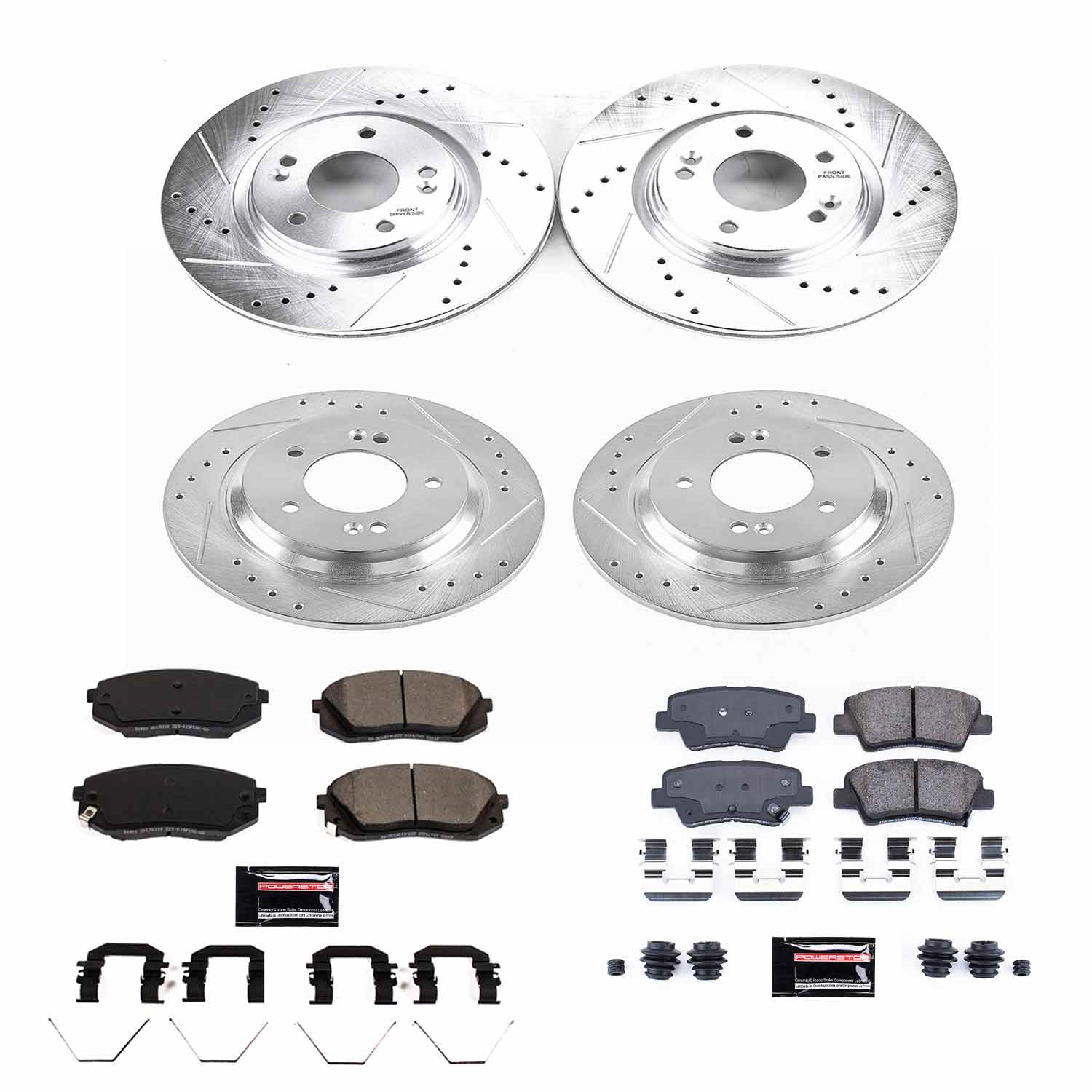 Power Stop - K8284 - Front and Rear - Disc Brake Pad and Rotor Kit