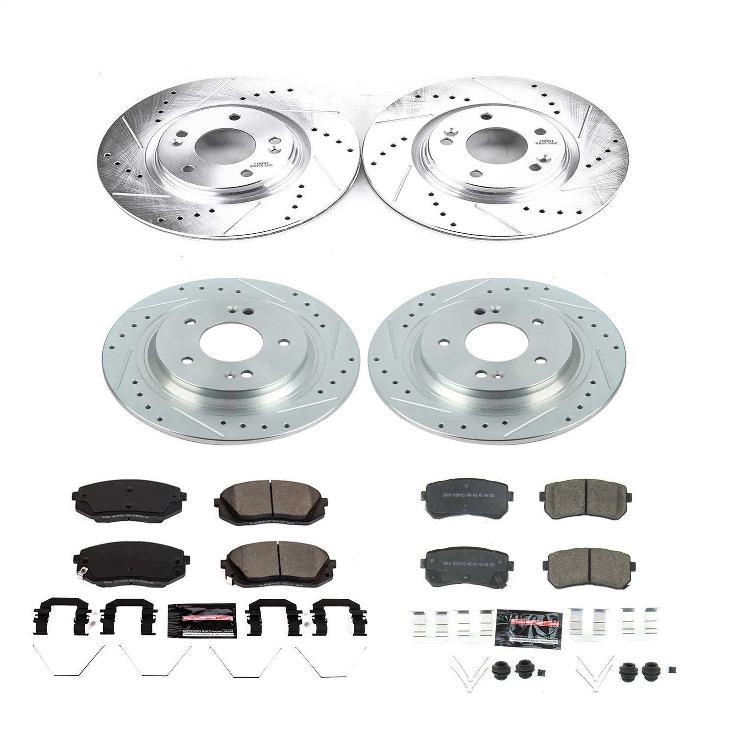 Power Stop - K8286 - Front and Rear - Disc Brake Pad and Rotor Kit