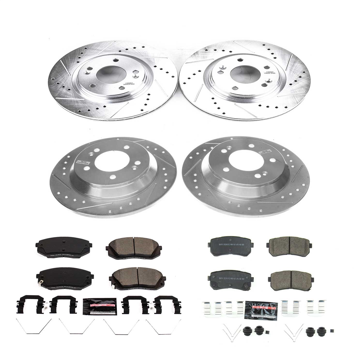 Power Stop - K8287 - Front and Rear - Disc Brake Pad and Rotor Kit