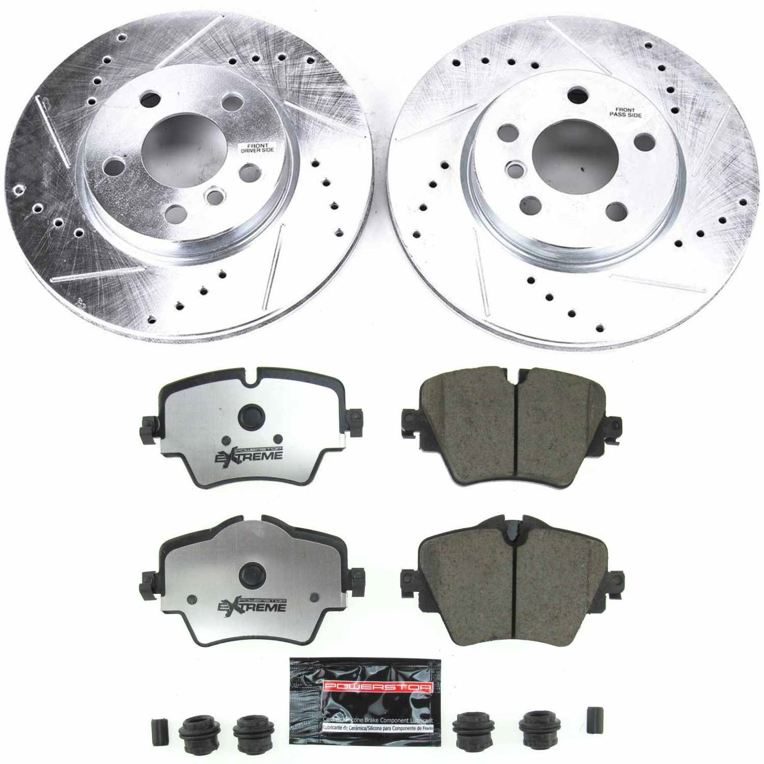 Power Stop - K8323-26 - Front - Disc Brake Pad and Rotor Kit