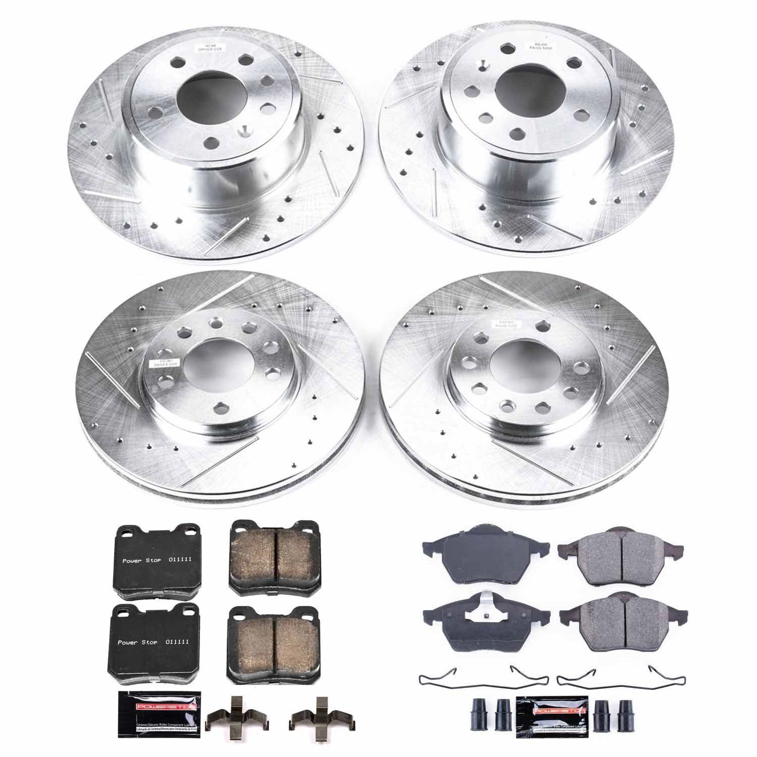 Power Stop - K833 - Front and Rear - Disc Brake Pad and Rotor Kit