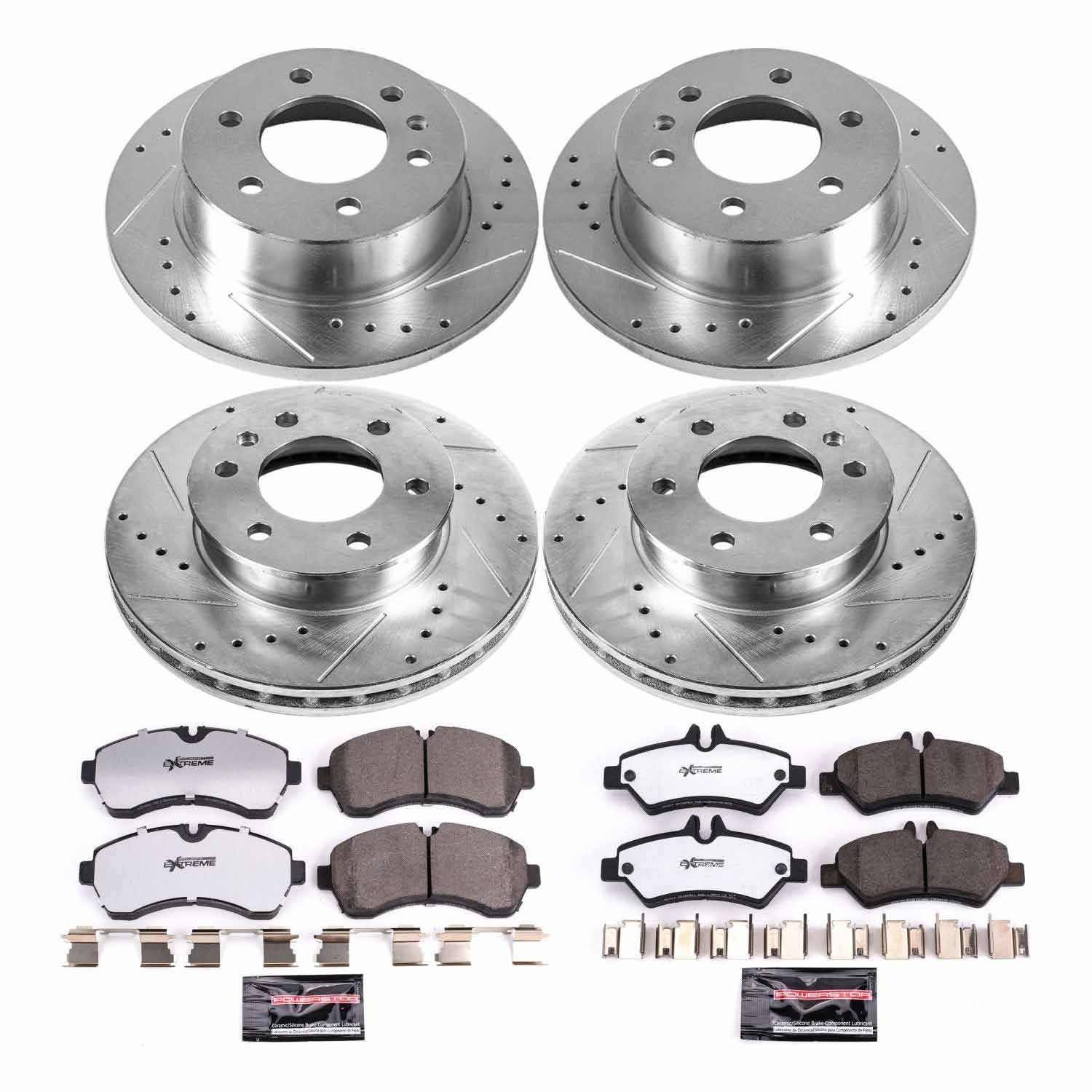 Power Stop - K8342-36 - Front and Rear - Disc Brake Pad and Rotor Kit
