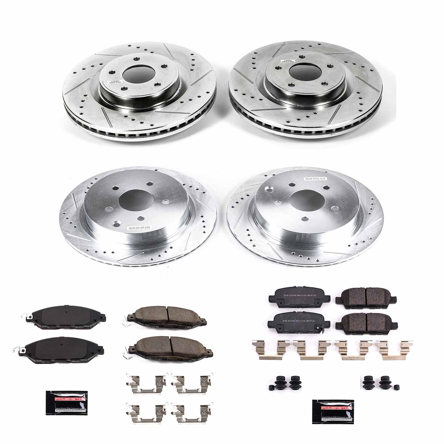 Power Stop - K8347 - Front and Rear - Disc Brake Pad and Rotor Kit
