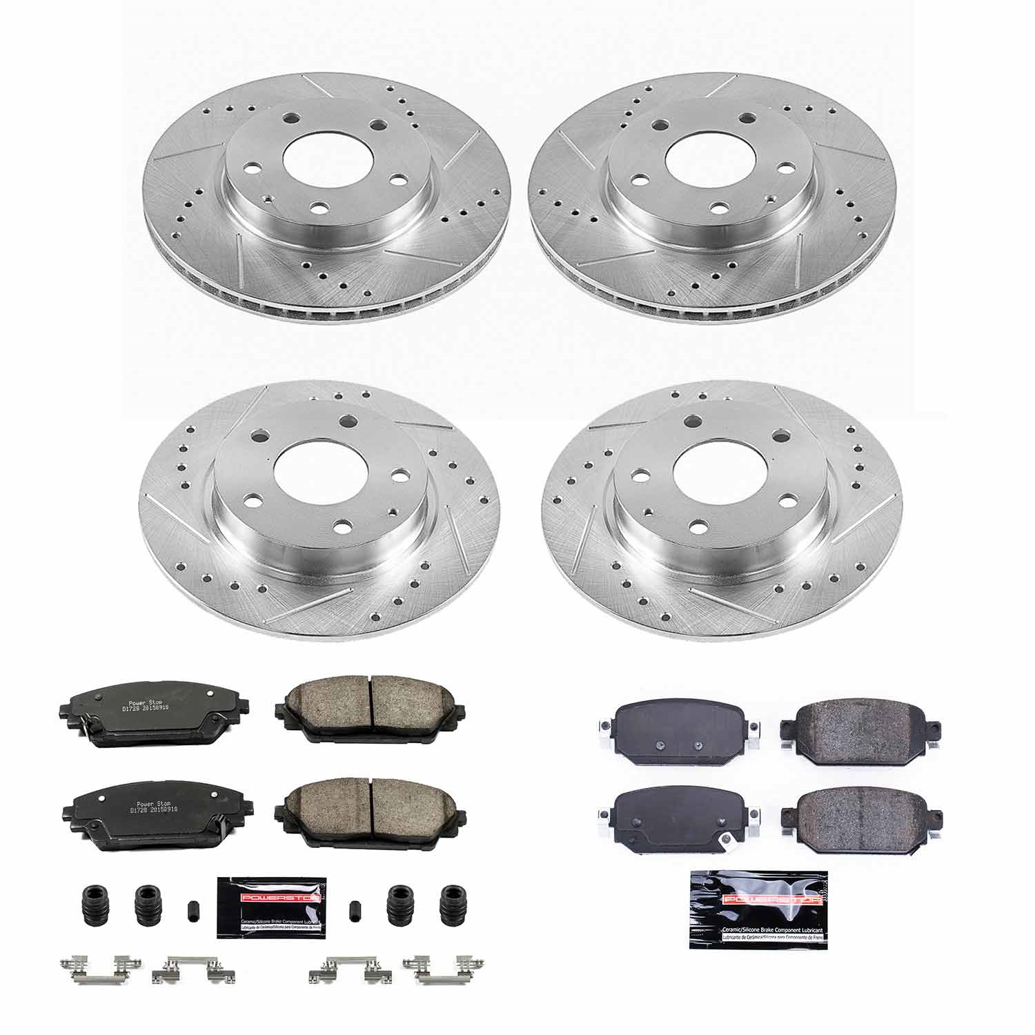 Power Stop - K8350 - Front and Rear - Disc Brake Pad and Rotor Kit