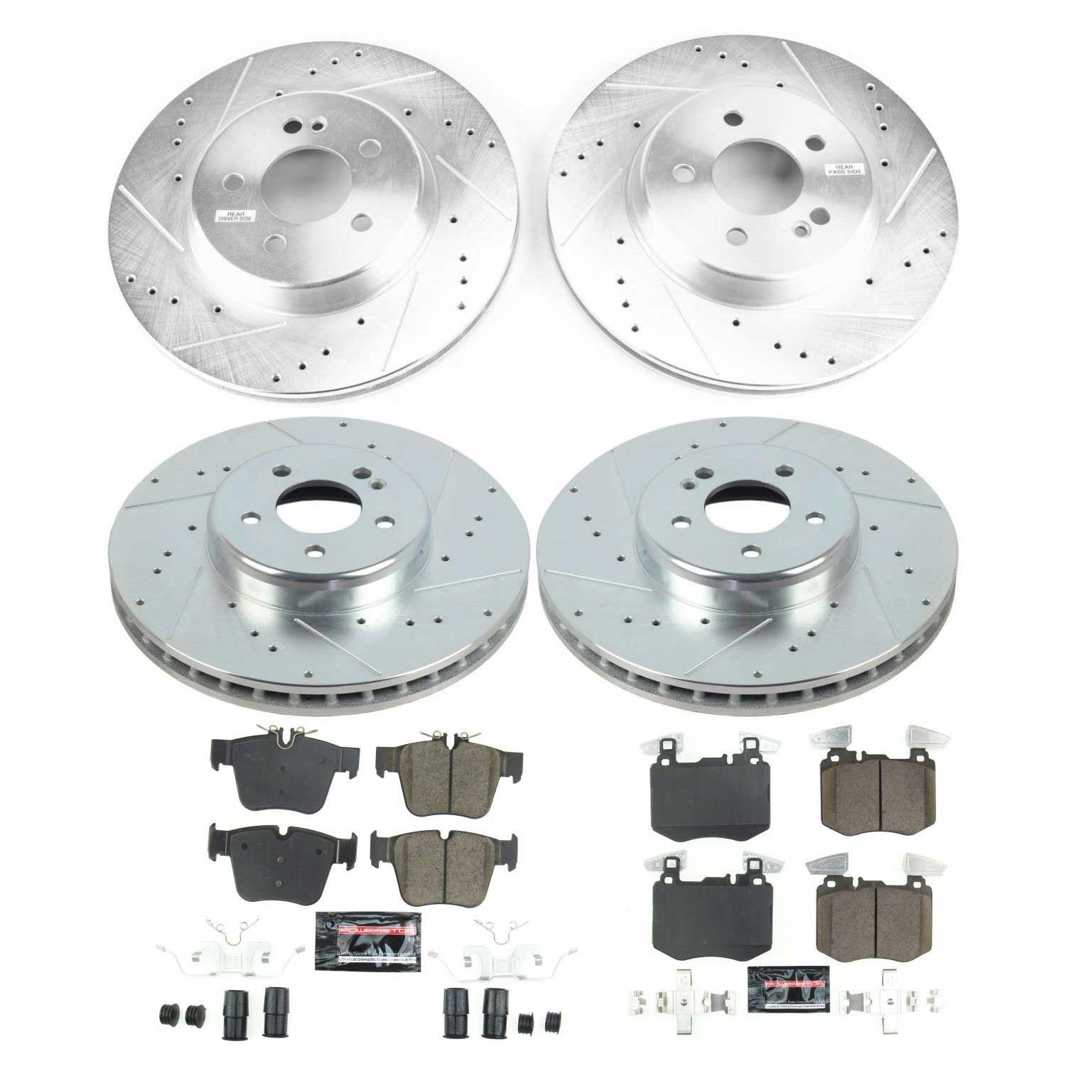 Power Stop - K8352 - Front and Rear - Disc Brake Pad and Rotor Kit