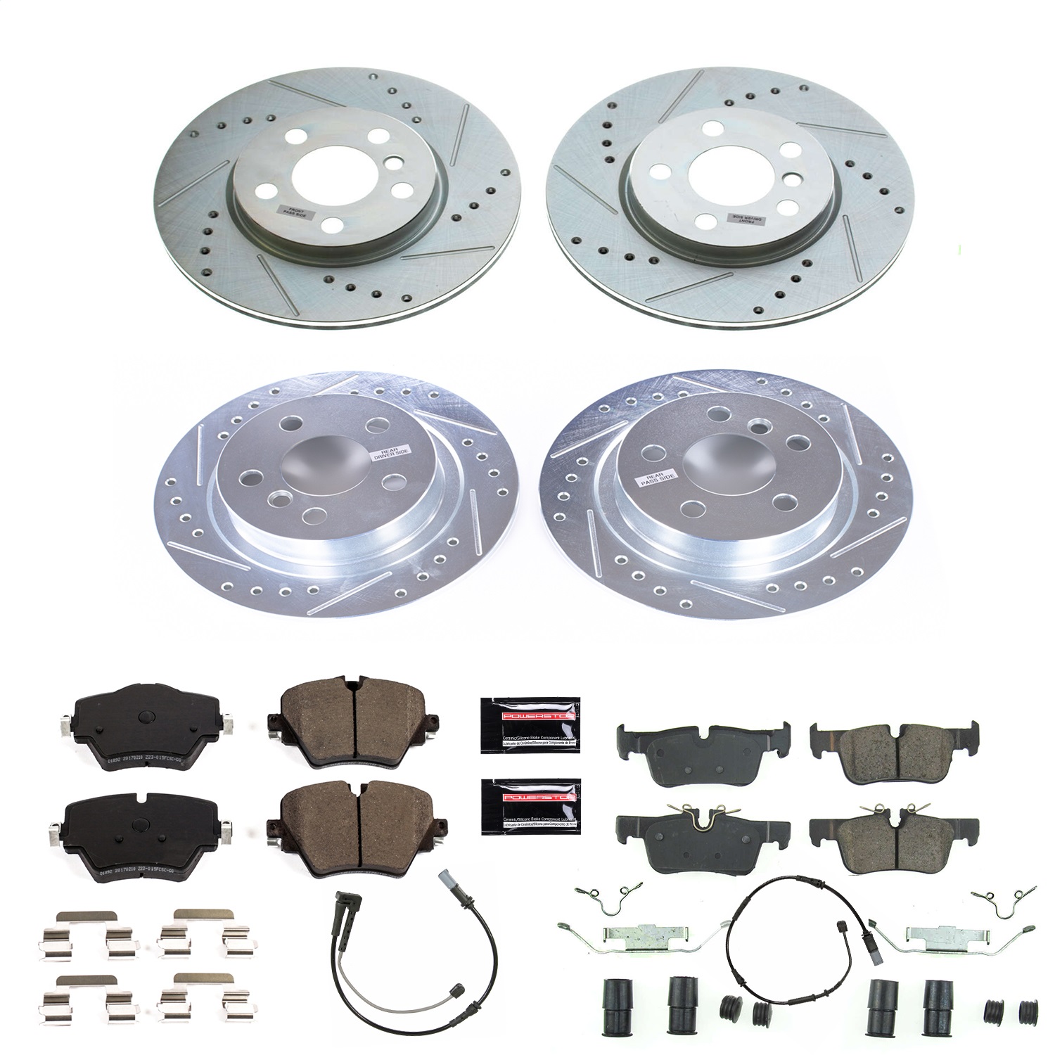 Power Stop - K8355 - Front and Rear - Disc Brake Pad and Rotor Kit