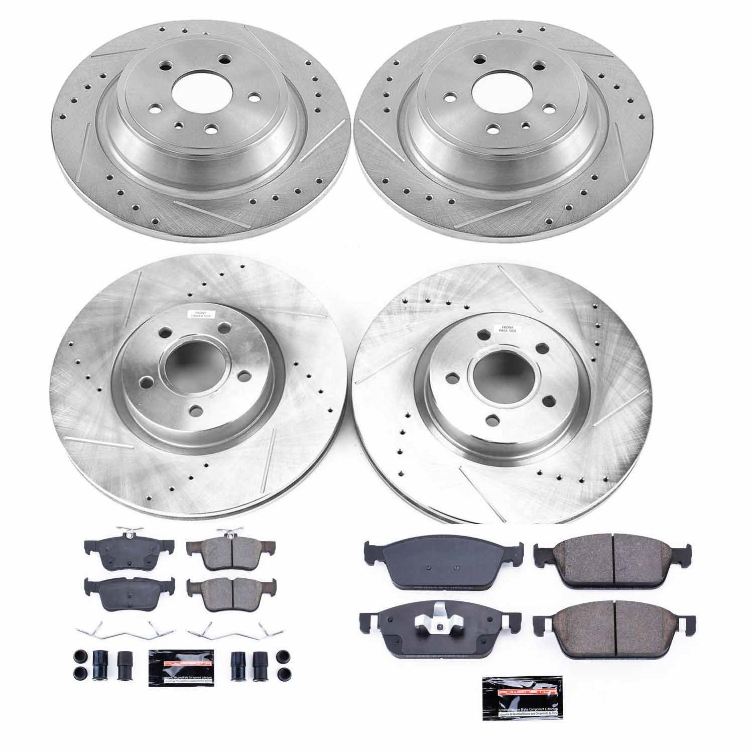 Power Stop - K8390 - Front and Rear - Disc Brake Pad and Rotor Kit
