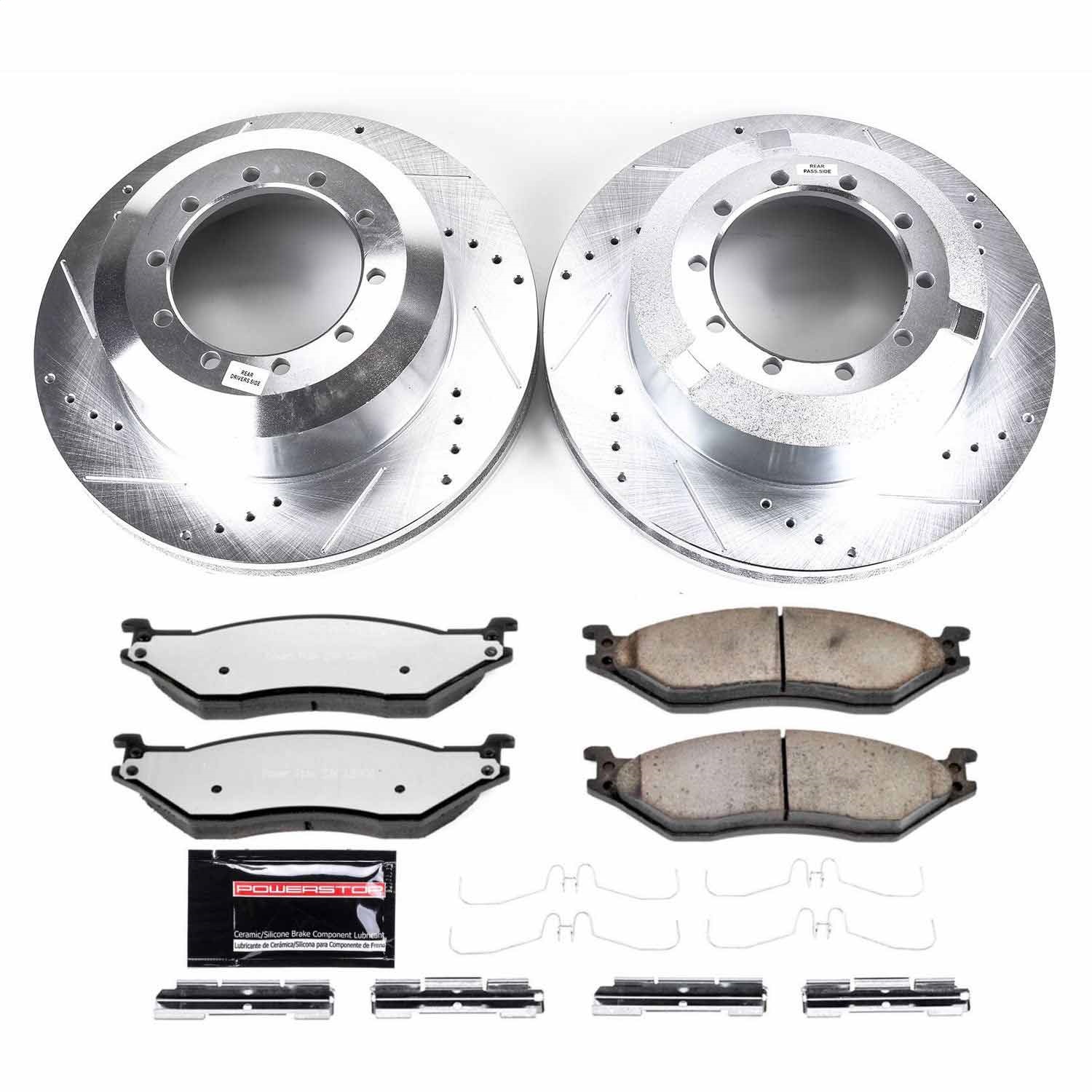 Power Stop - K8395-36 - Front and Rear - Disc Brake Pad and Rotor Kit