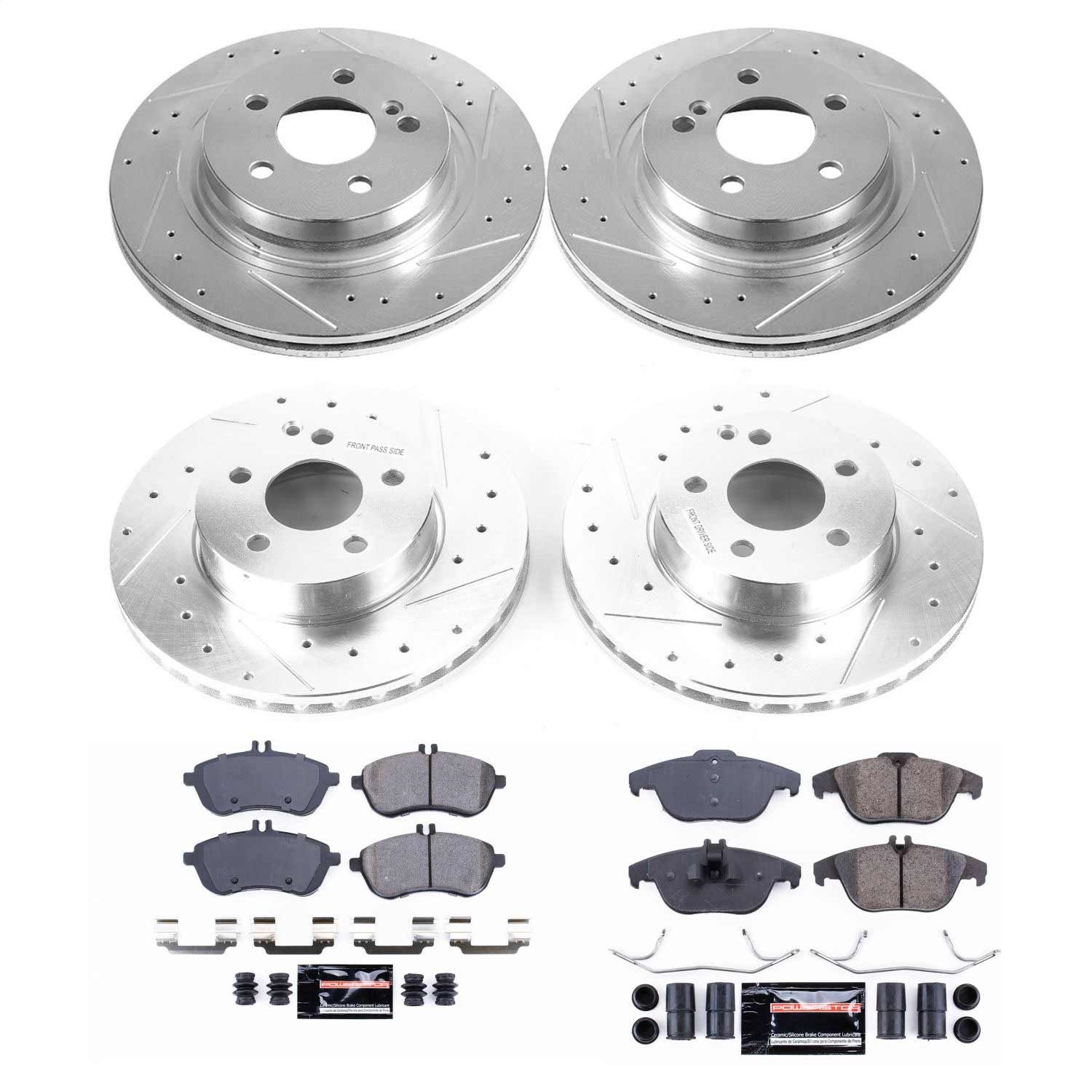 Power Stop - K8439 - Front and Rear - Disc Brake Pad and Rotor Kit
