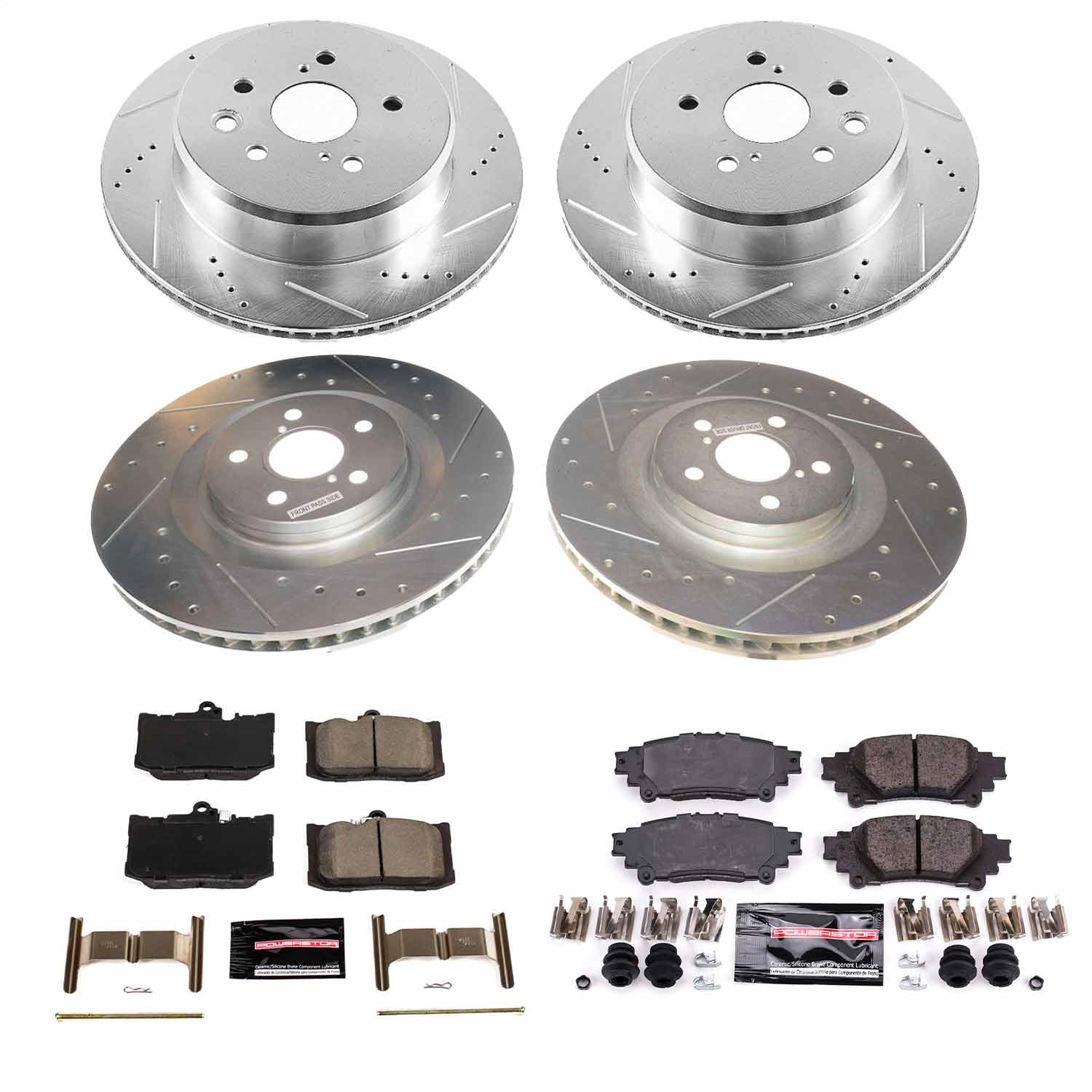 Power Stop - K8453 - Front and Rear - Disc Brake Pad and Rotor Kit