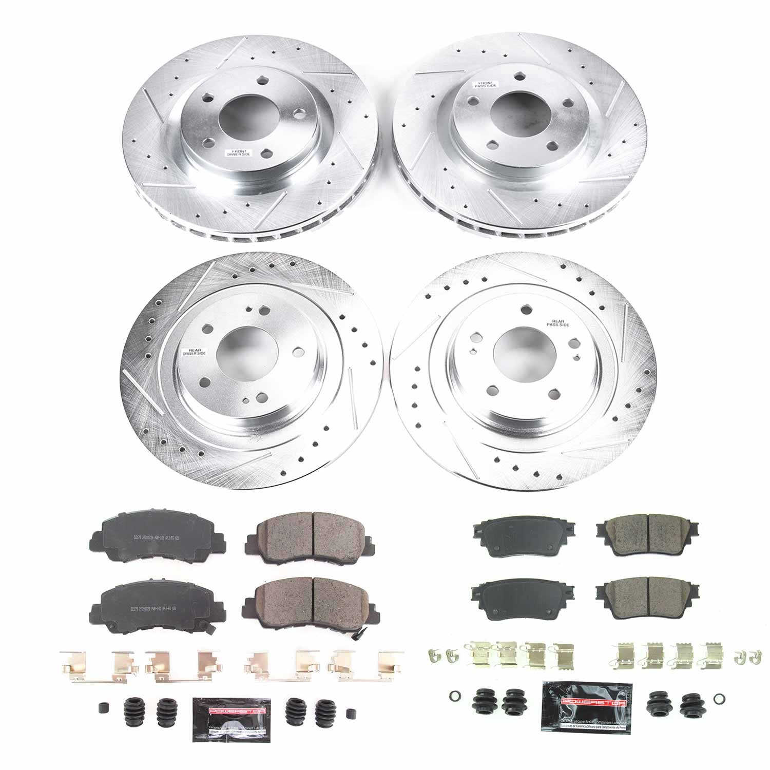 Power Stop - K8460 - Front and Rear - Disc Brake Pad and Rotor Kit