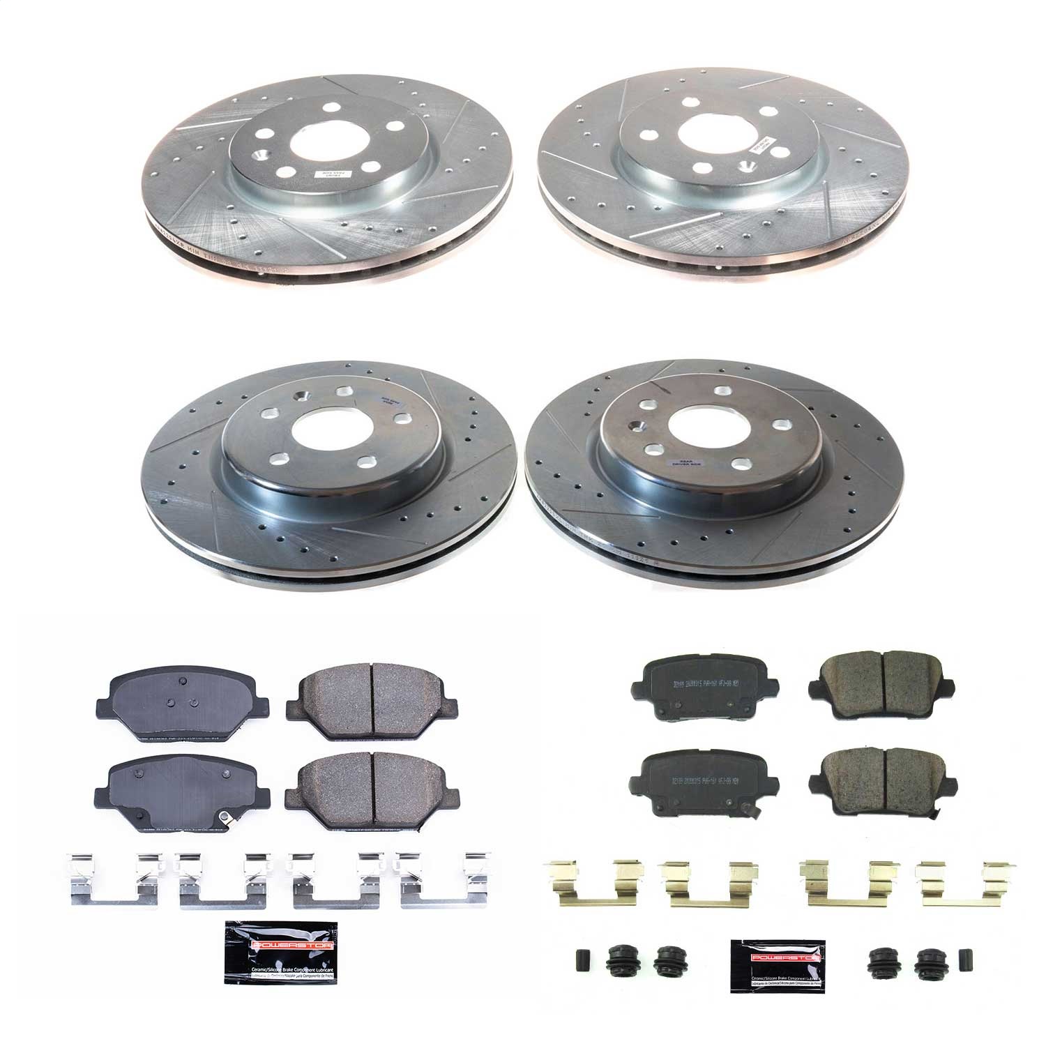 Power Stop - K8504 - Front and Rear - Disc Brake Pad and Rotor Kit