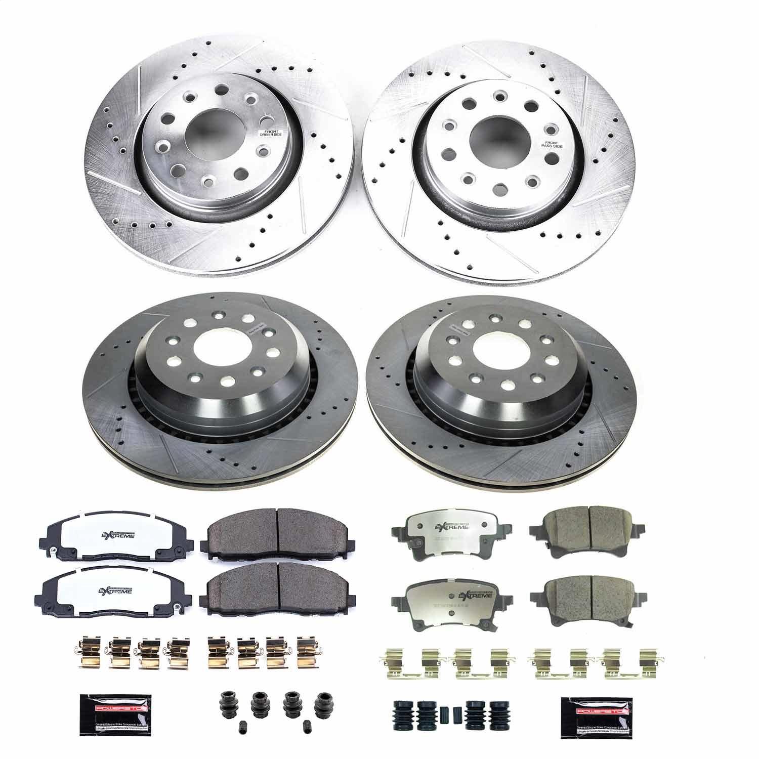 Power Stop - K8509-36 - Front and Rear - Disc Brake Pad and Rotor Kit