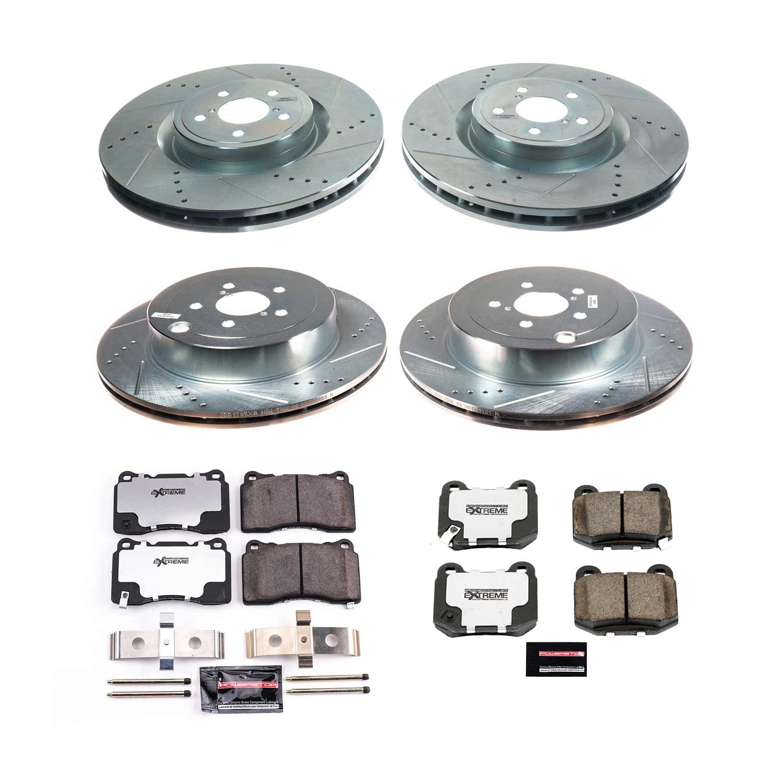 Power Stop - K8519-26 - Front and Rear - Disc Brake Pad and Rotor Kit