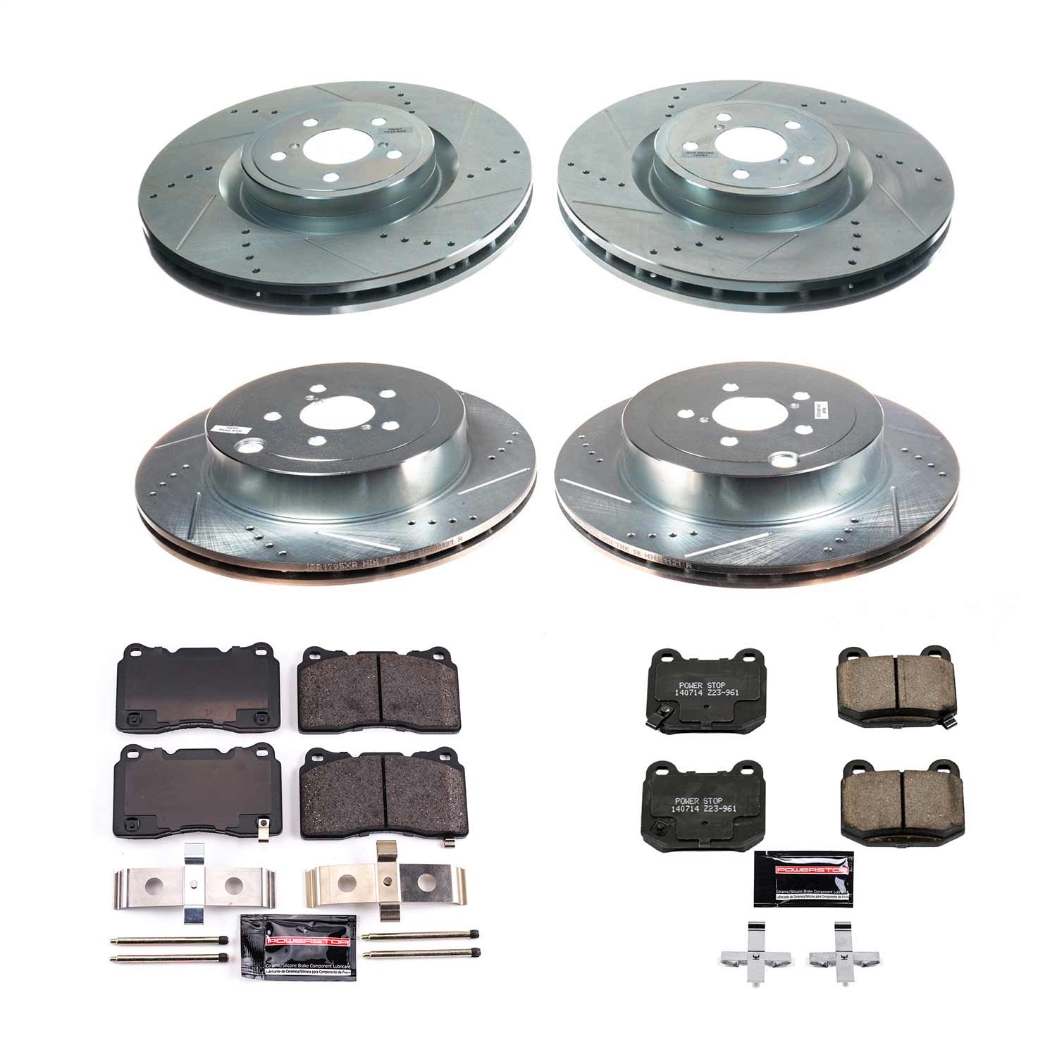 Power Stop - K8519 - Front and Rear - Disc Brake Pad and Rotor Kit
