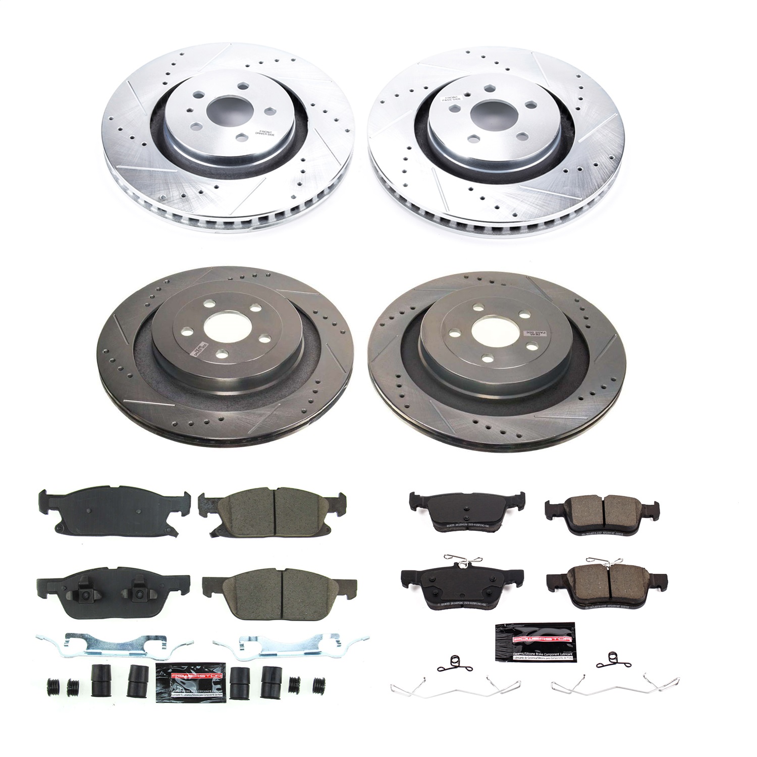 Power Stop - K8535 - Front and Rear - Disc Brake Pad and Rotor Kit