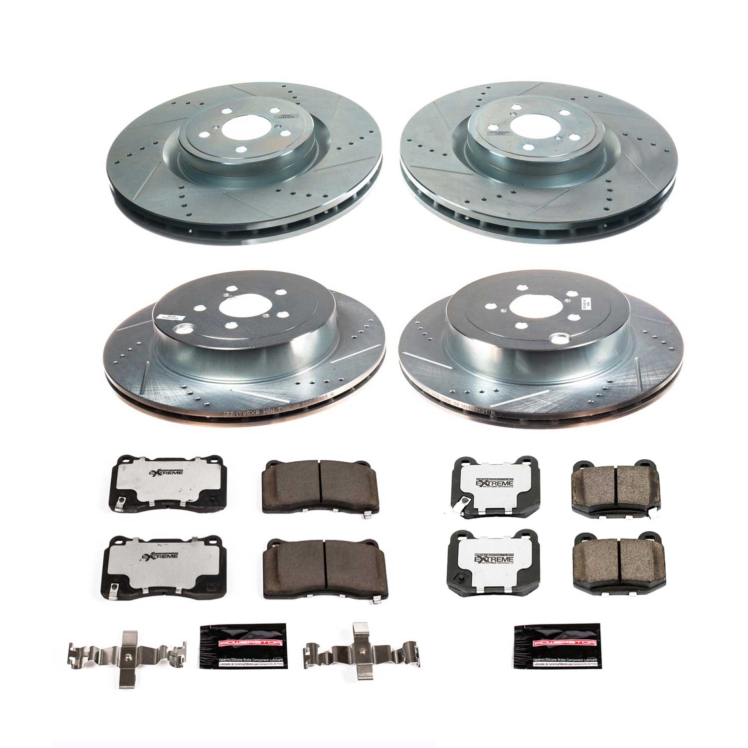 Power Stop - K8611-26 - Front and Rear - Disc Brake Pad and Rotor Kit