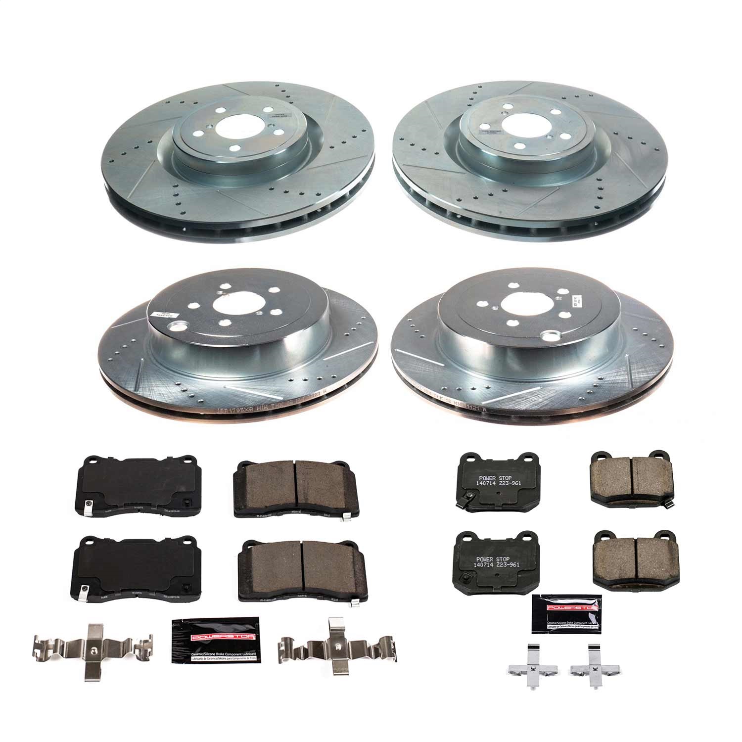 Power Stop - K8611 - Front and Rear - Disc Brake Pad and Rotor Kit