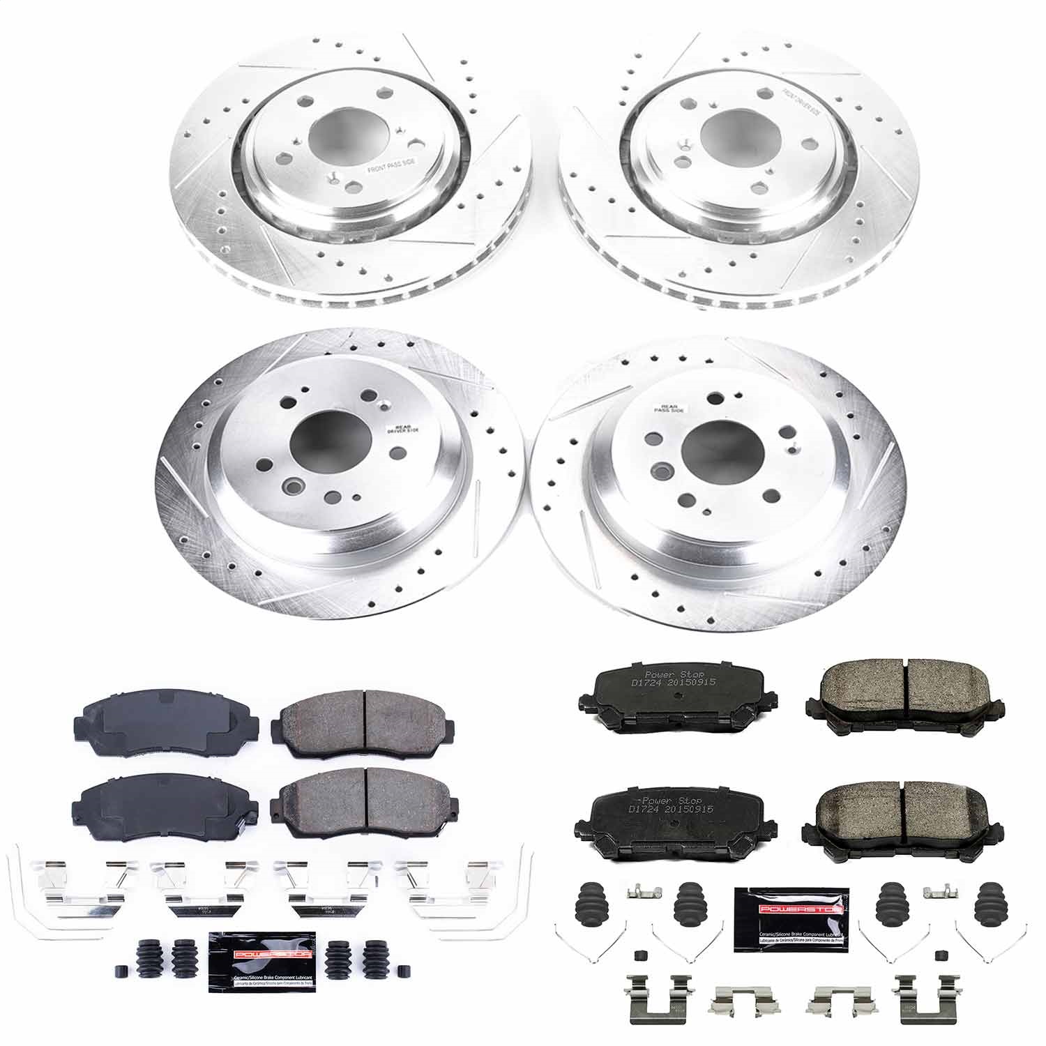 Power Stop - K8613 - Front and Rear - Disc Brake Pad and Rotor Kit