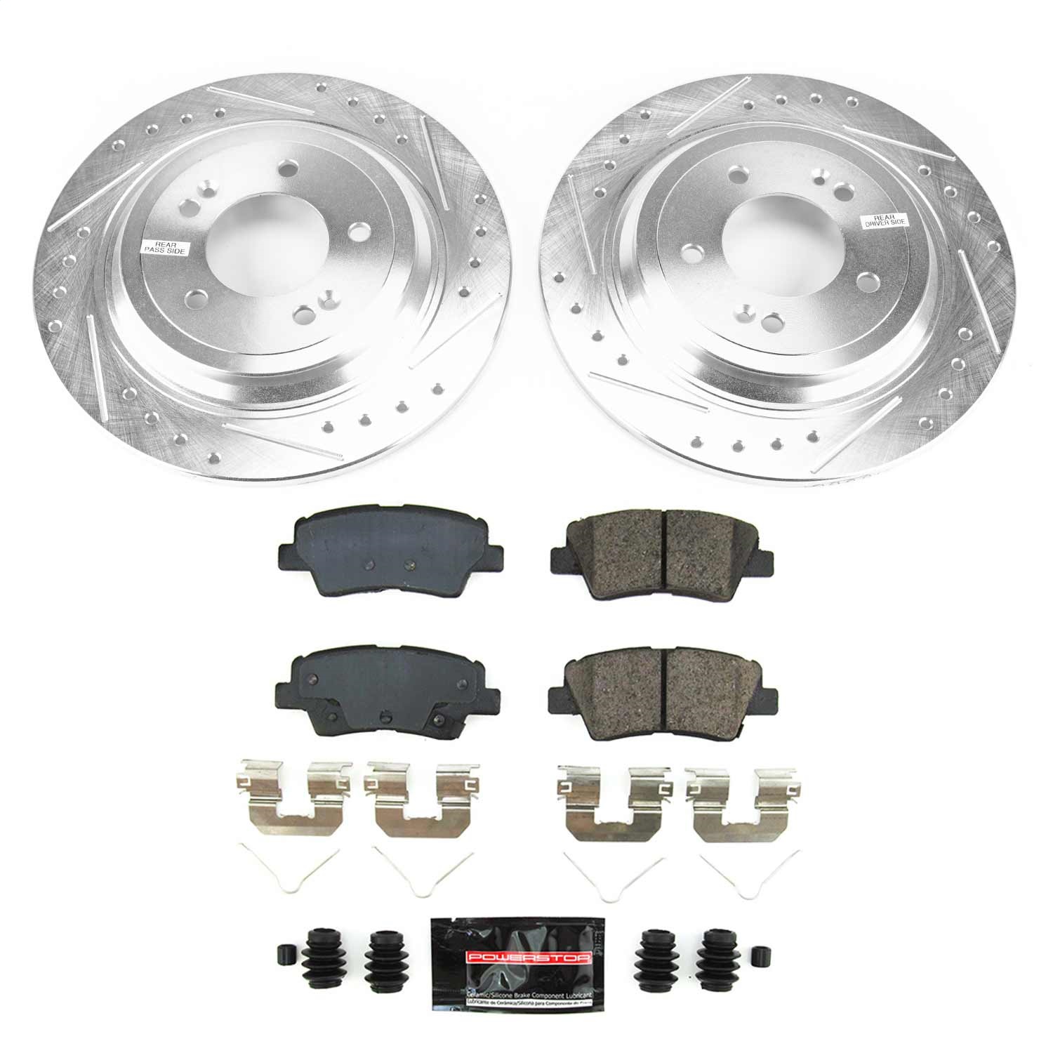 Power Stop - K8619 - Rear - Disc Brake Pad and Rotor Kit
