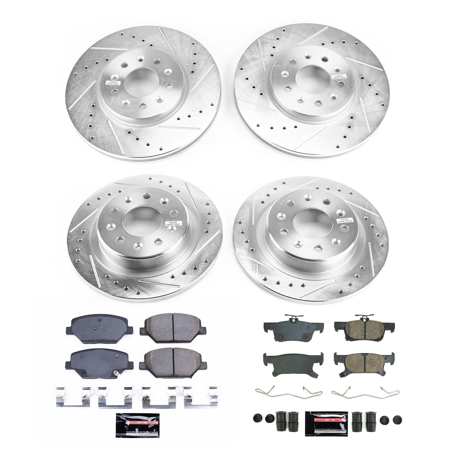 Power Stop - K8632 - Front and Rear - Disc Brake Pad and Rotor Kit