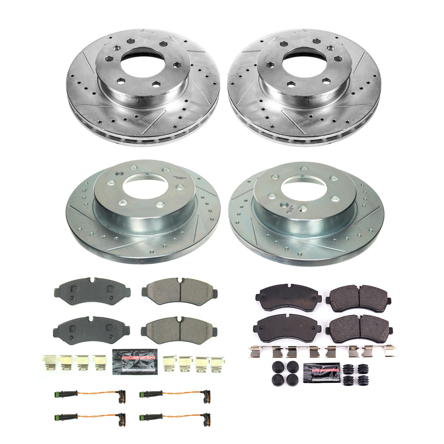 Power Stop - K8660 - Front and Rear - Disc Brake Pad and Rotor Kit