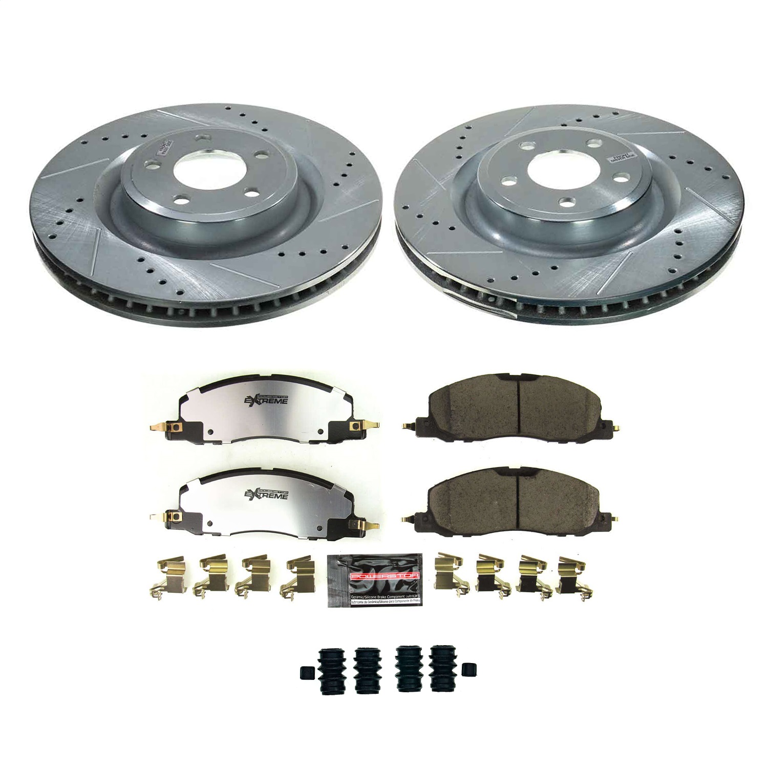 Power Stop - K8672-36 - Front - Disc Brake Pad and Rotor Kit