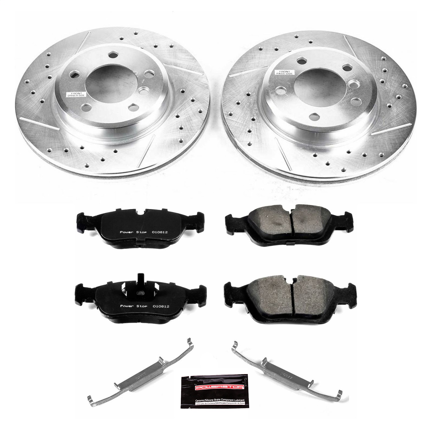 Power Stop - K868 - Front - Disc Brake Pad and Rotor Kit