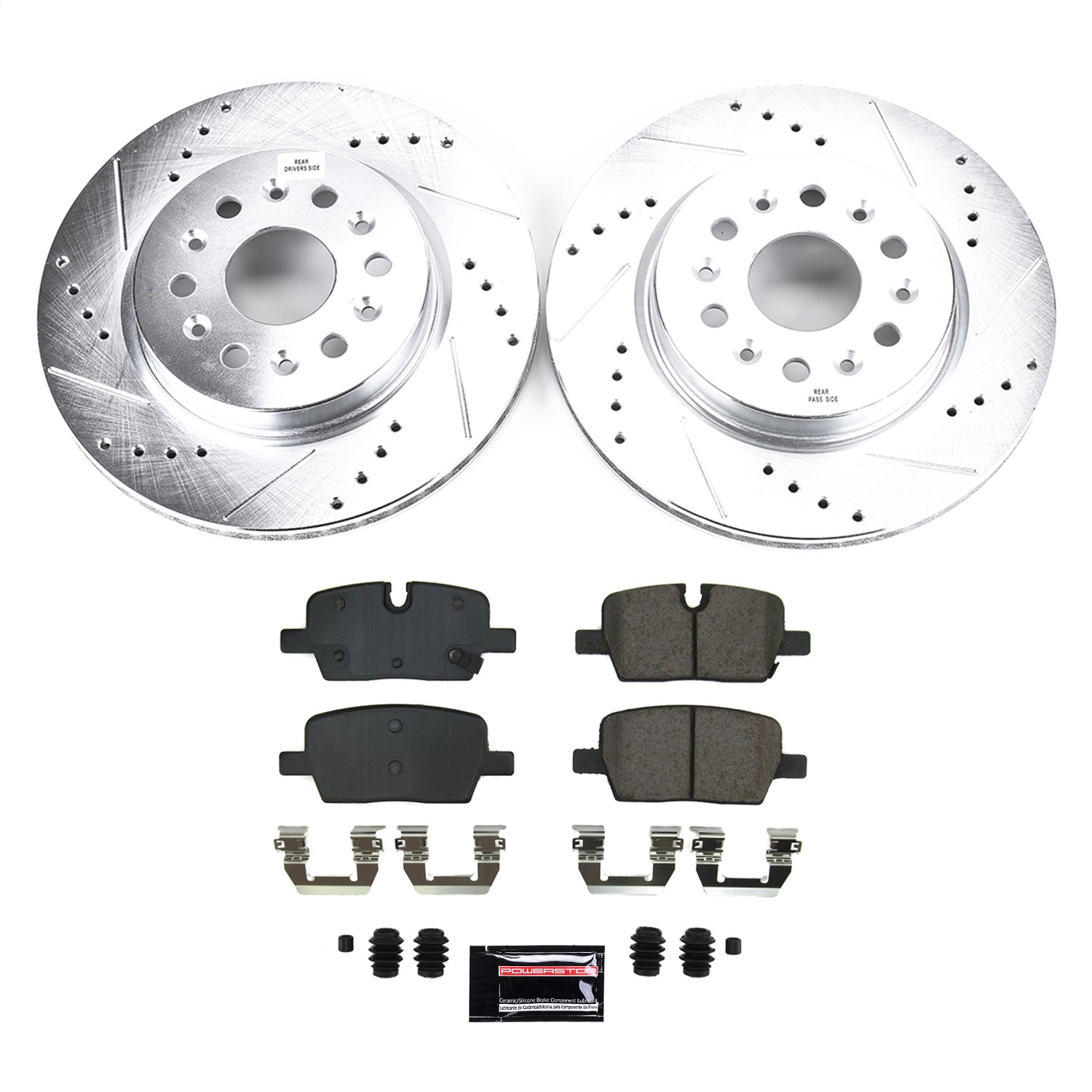 Power Stop - K8683 - Rear - Disc Brake Pad and Rotor Kit