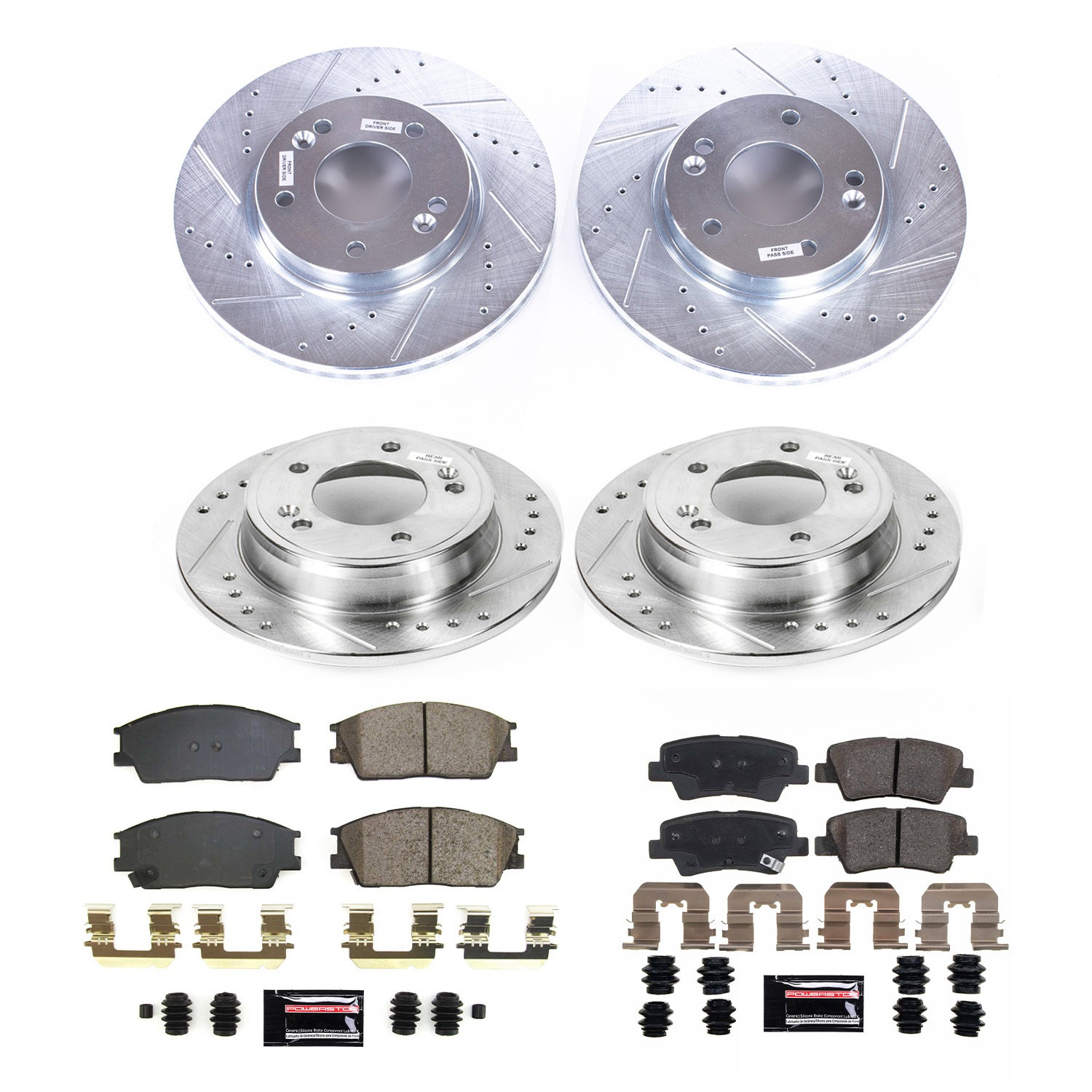 Power Stop - K8686 - Front and Rear - Disc Brake Pad and Rotor Kit