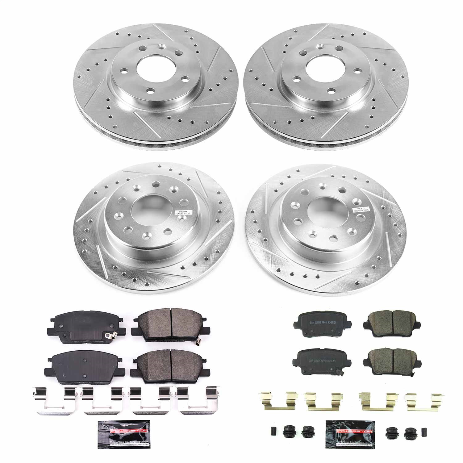 Power Stop - K8689 - Front and Rear - Disc Brake Pad and Rotor Kit