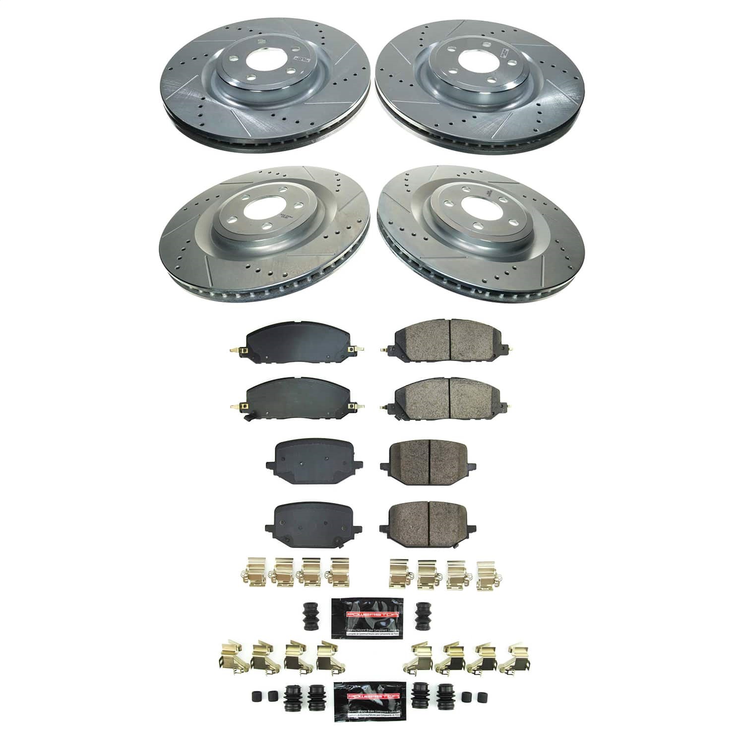 Power Stop - K8694 - Front and Rear - Disc Brake Pad and Rotor Kit