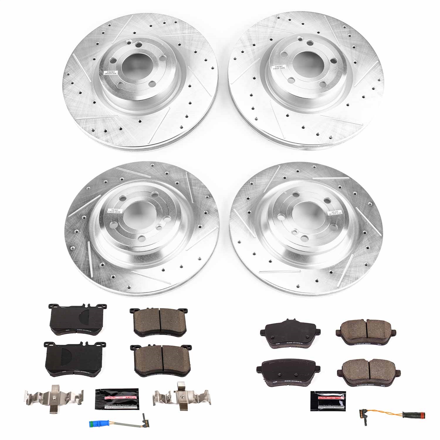 Power Stop - K8735 - Front and Rear - Disc Brake Pad and Rotor Kit