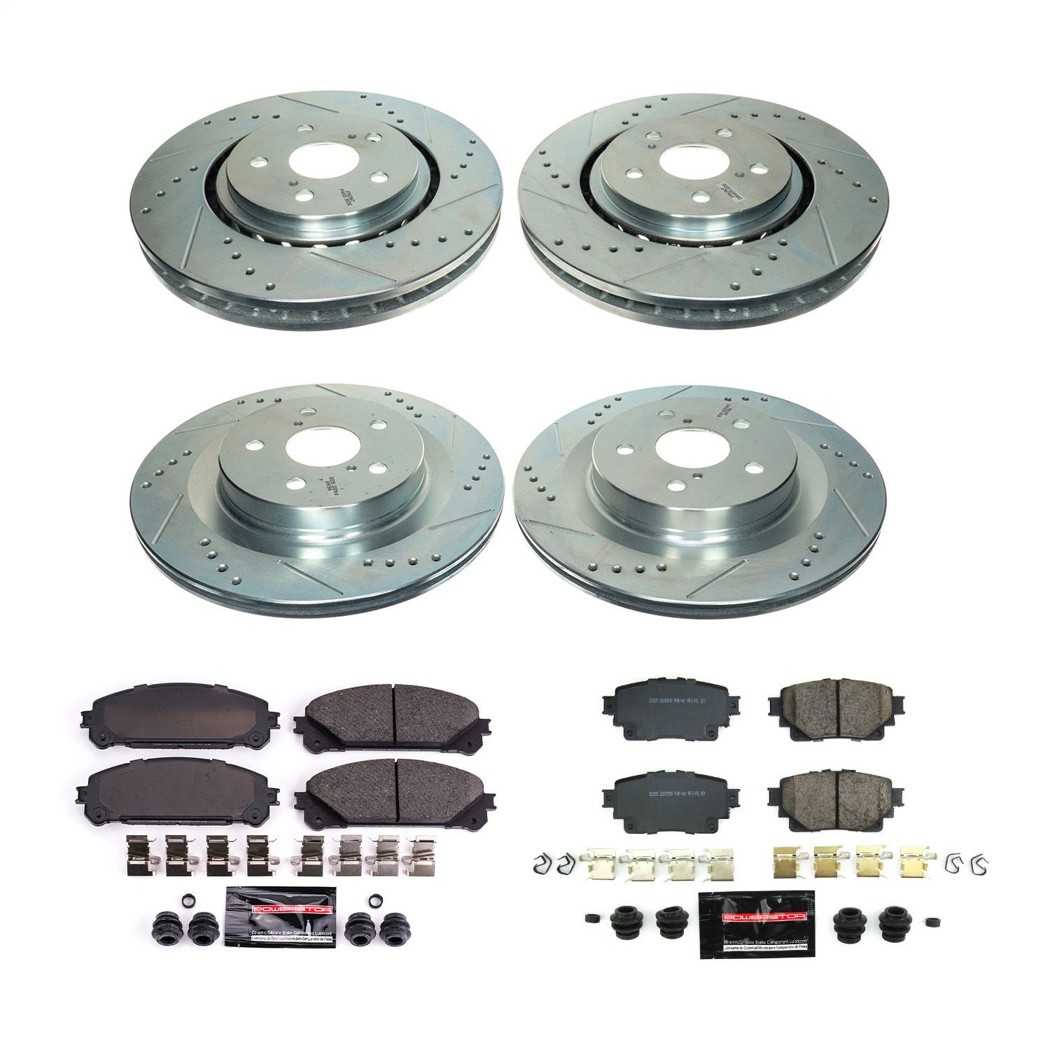 Power Stop - K8736 - Front and Rear - Disc Brake Pad and Rotor Kit