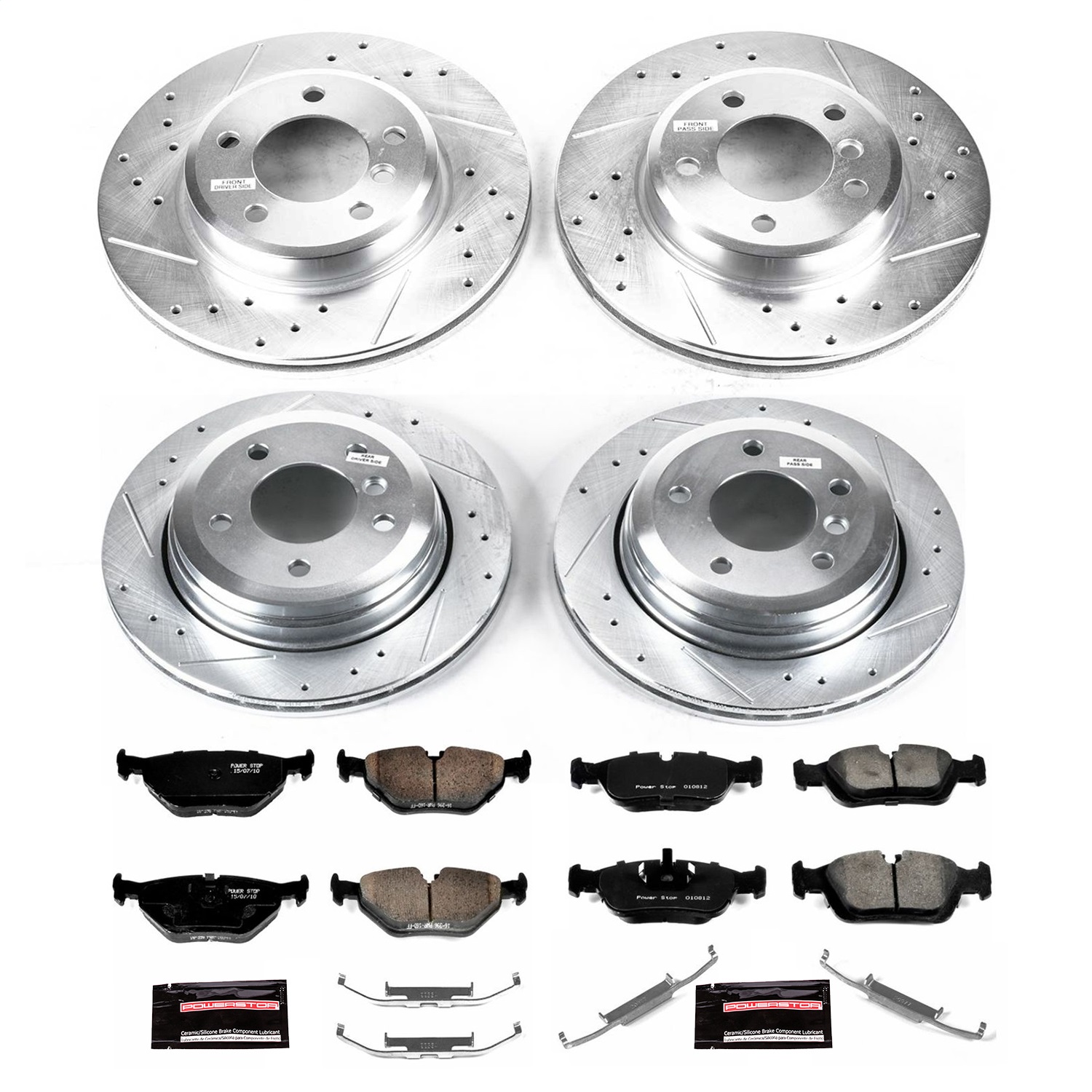 Power Stop - K874 - Front and Rear - Disc Brake Pad and Rotor Kit