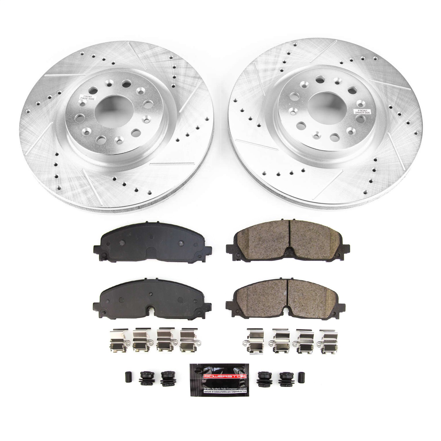 Power Stop - K8743 - Front - Disc Brake Pad and Rotor Kit