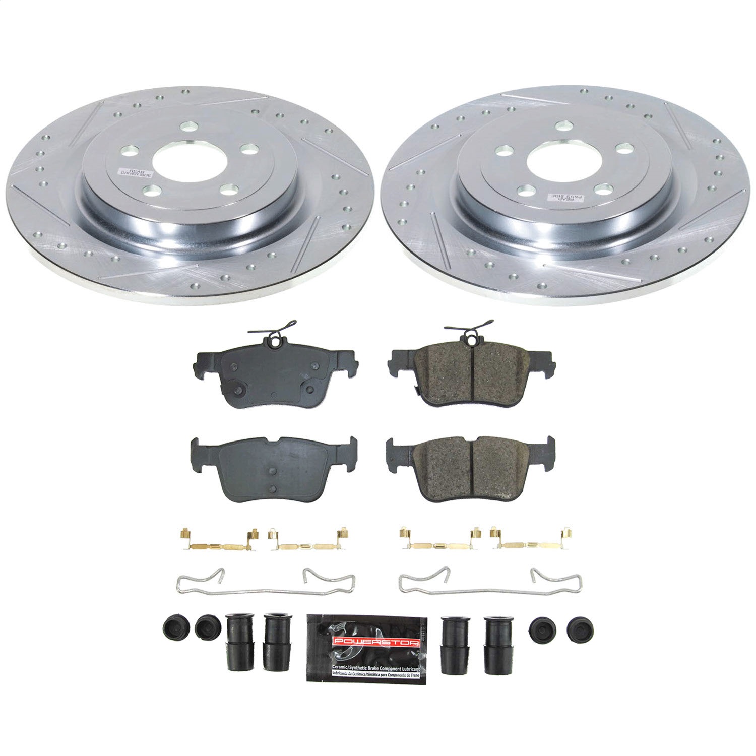 Power Stop - K8766 - Rear - Disc Brake Pad and Rotor Kit