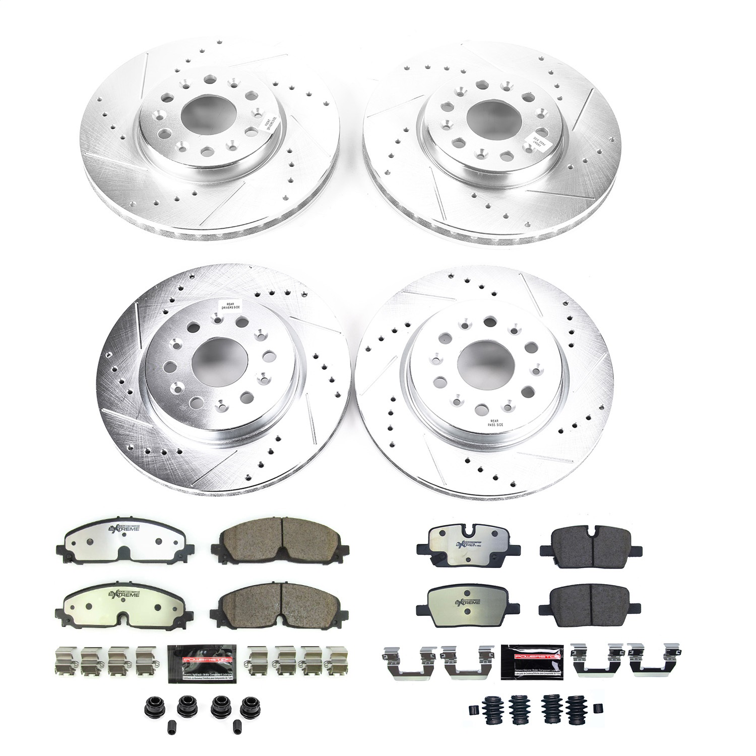 Power Stop - K8794-36 - Front and Rear - Disc Brake Pad and Rotor Kit