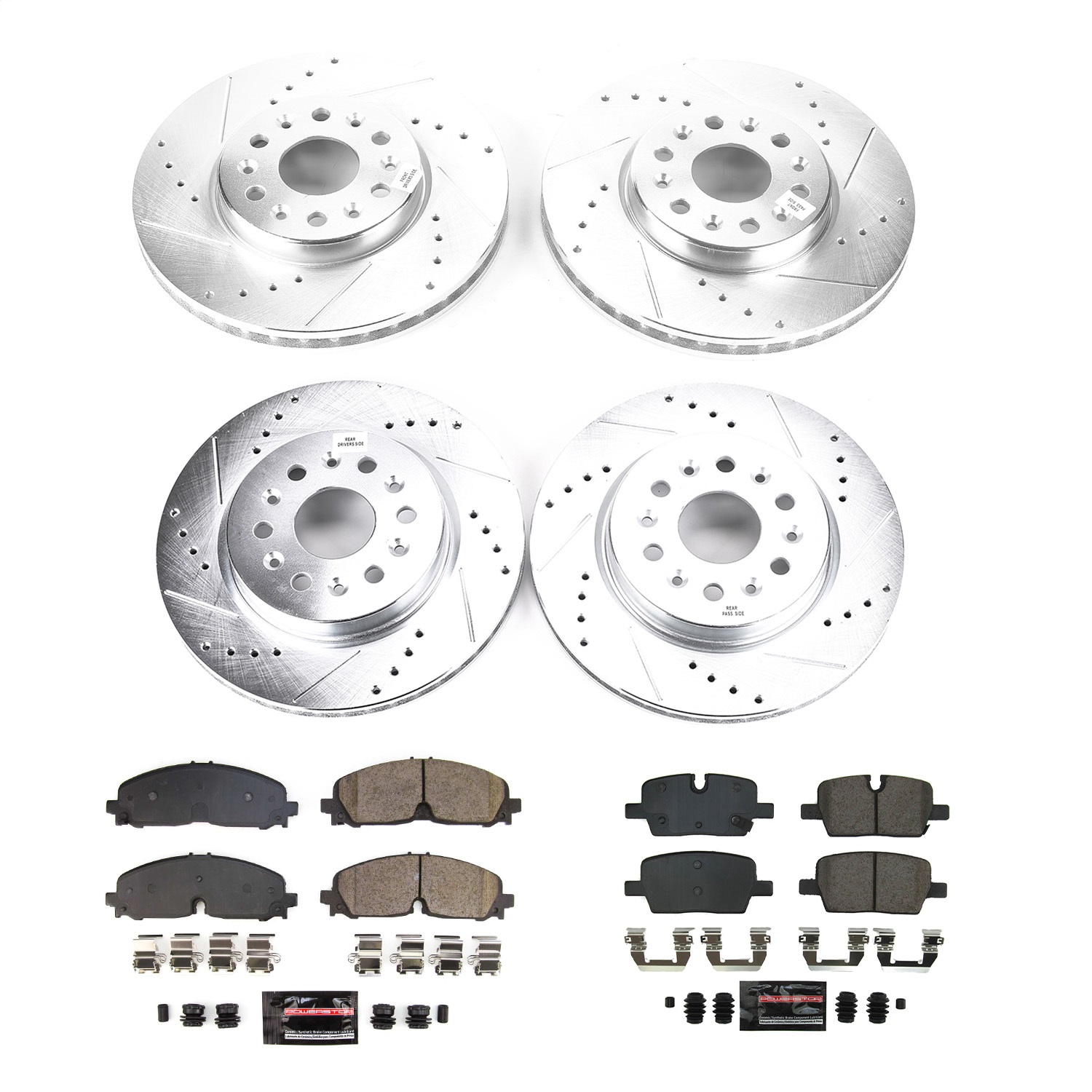Power Stop - K8794 - Front and Rear - Disc Brake Pad and Rotor Kit