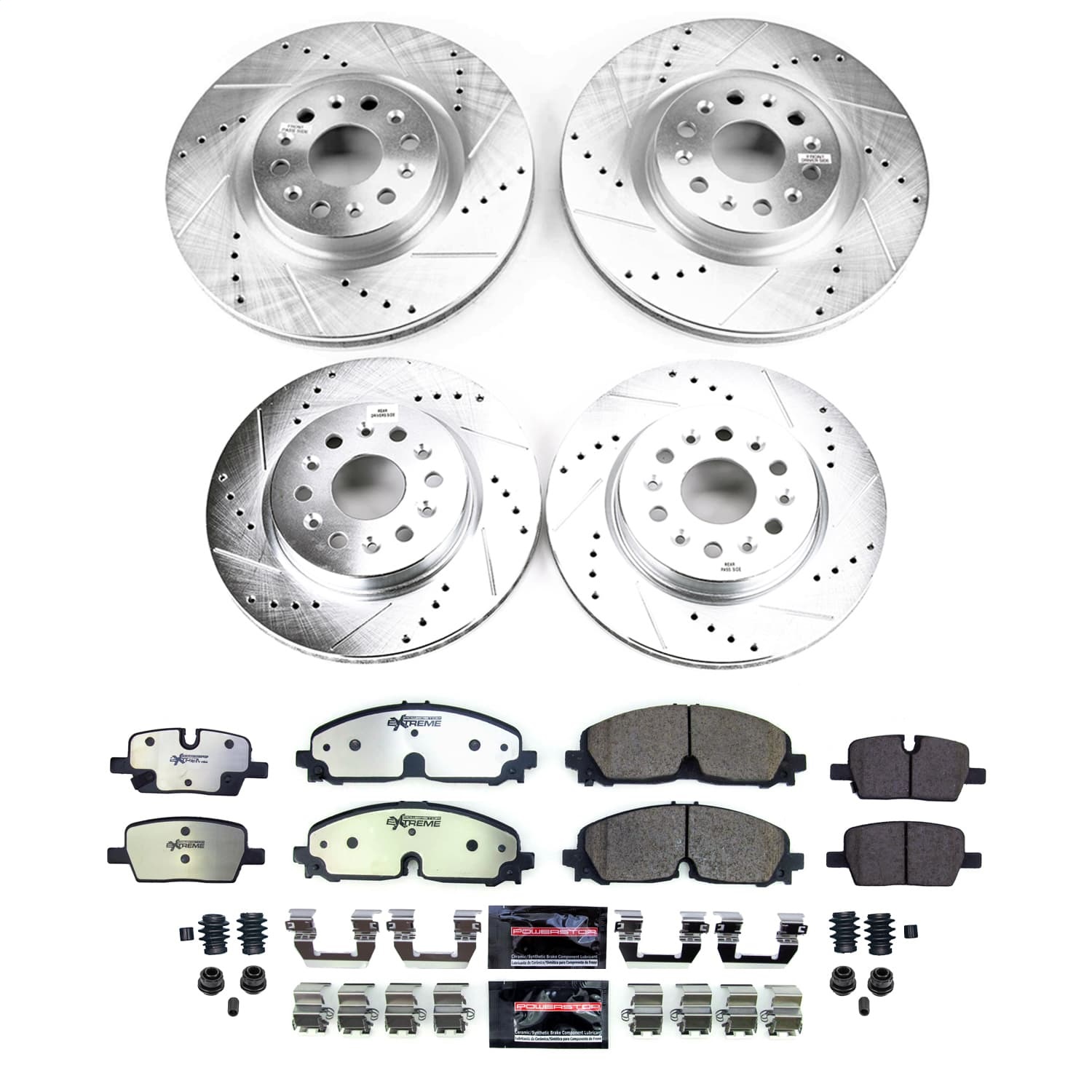 Power Stop - K8796-36 - Front and Rear - Disc Brake Pad and Rotor Kit