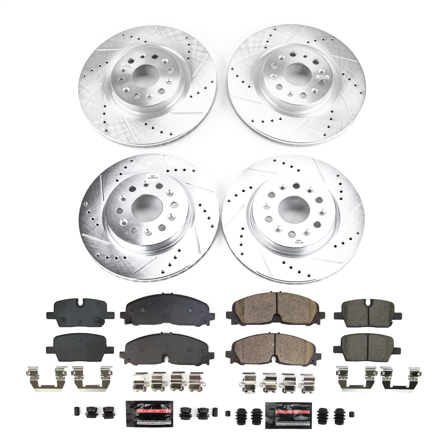 Power Stop - K8796 - Front and Rear - Disc Brake Pad and Rotor Kit