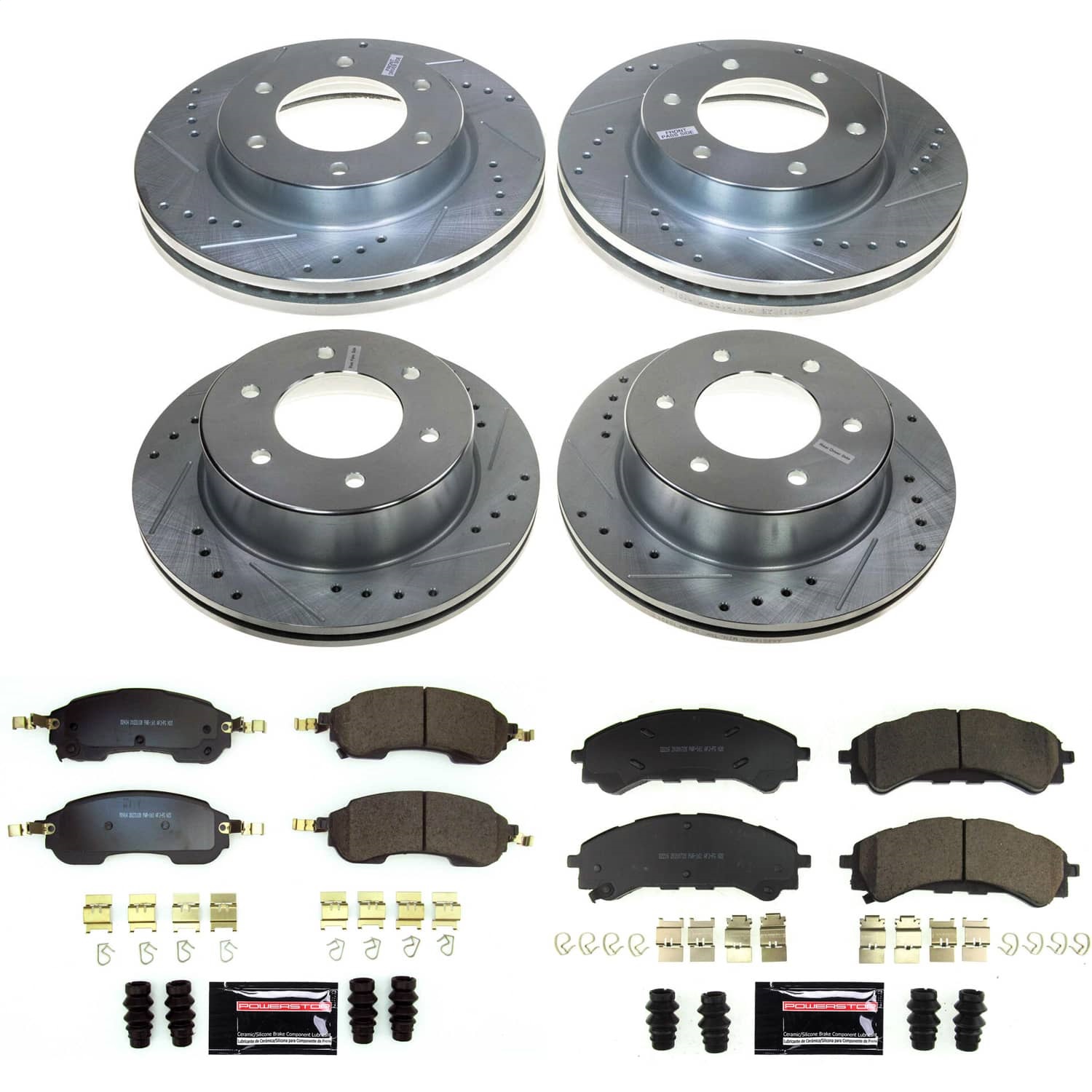 Power Stop - K8802 - Front and Rear - Disc Brake Pad and Rotor Kit