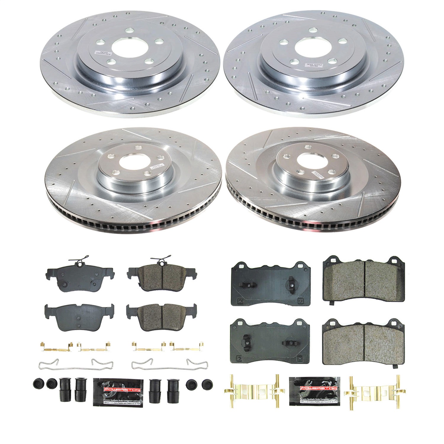 Power Stop - K8805 - Front and Rear - Disc Brake Pad and Rotor Kit