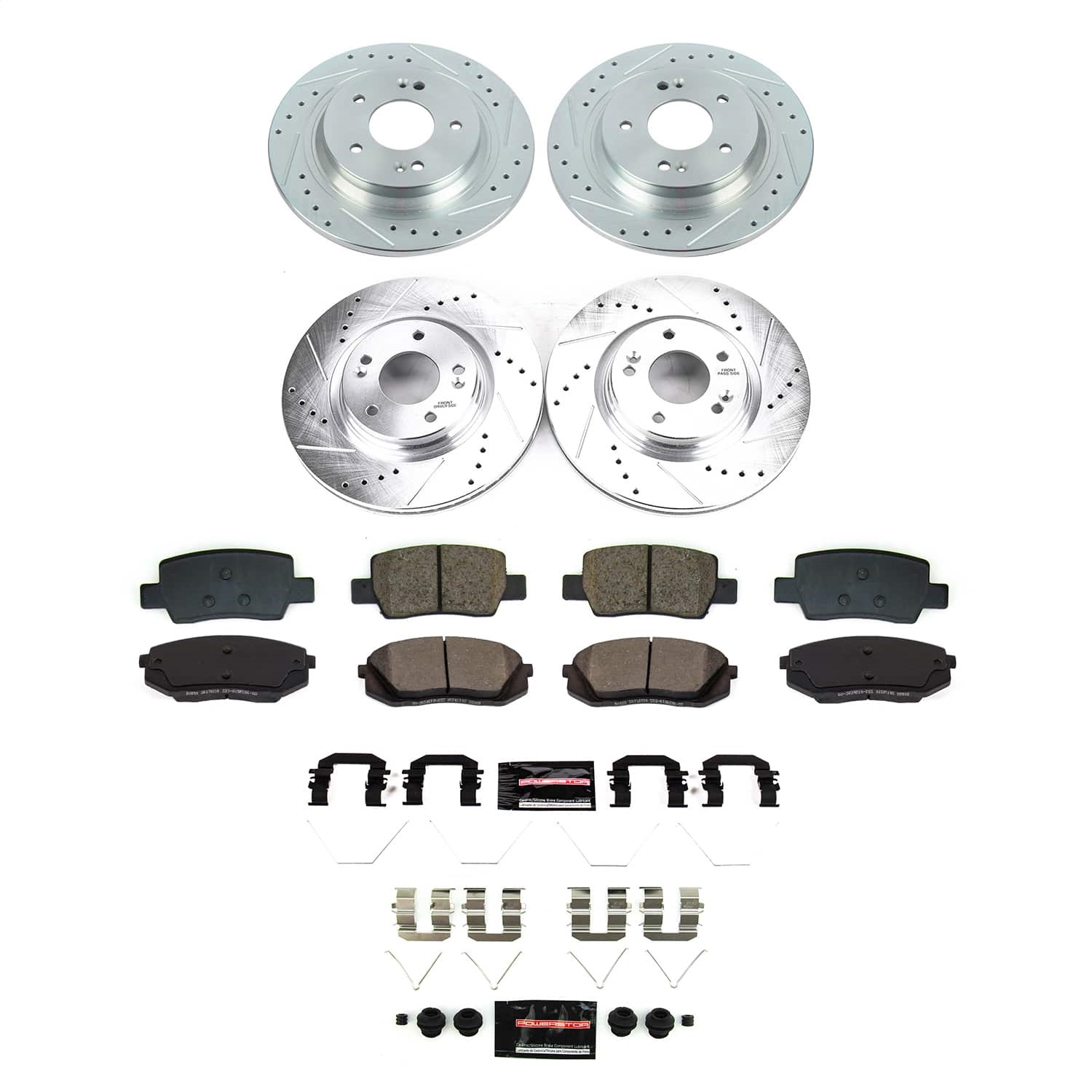Power Stop - K8811 - Front and Rear - Disc Brake Pad and Rotor Kit