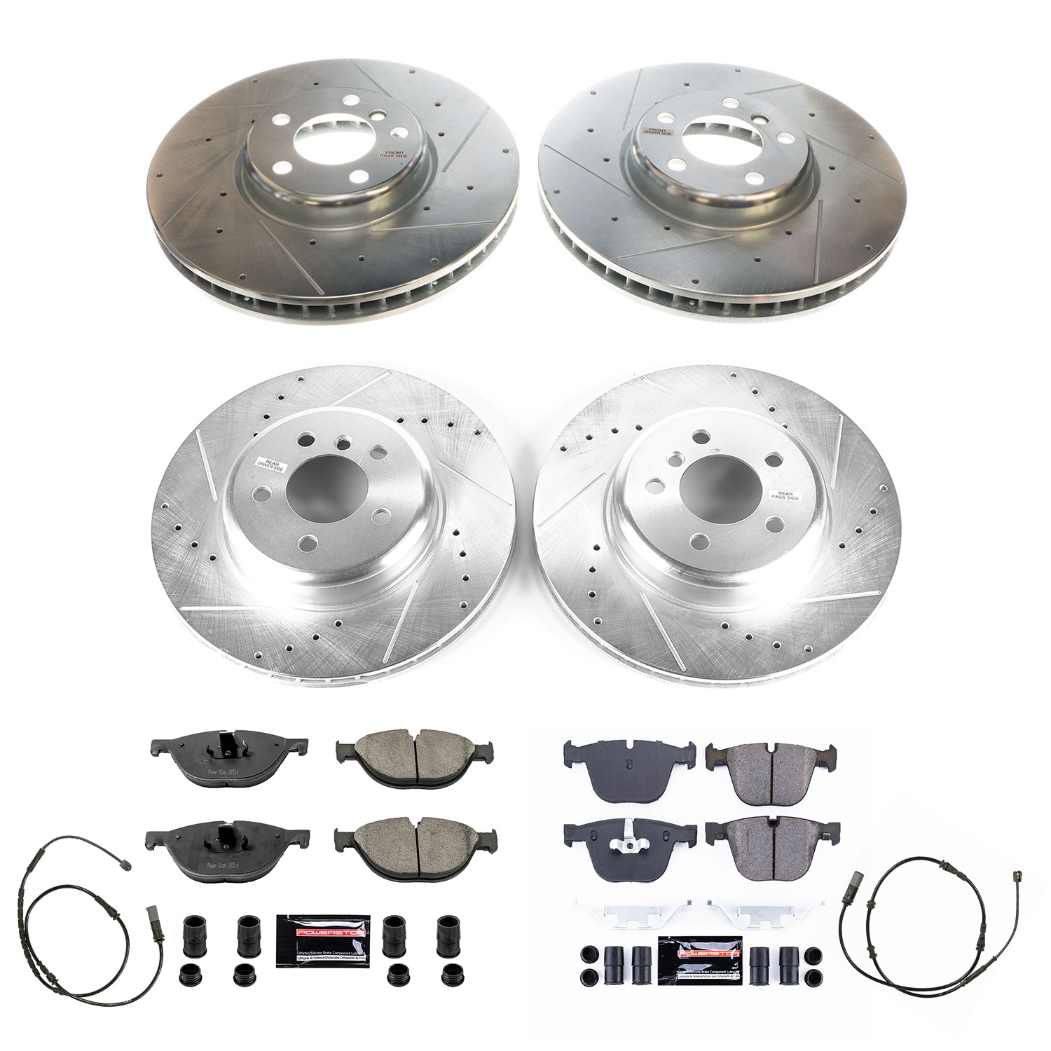 Power Stop - K8849 - Front and Rear - Disc Brake Pad and Rotor Kit