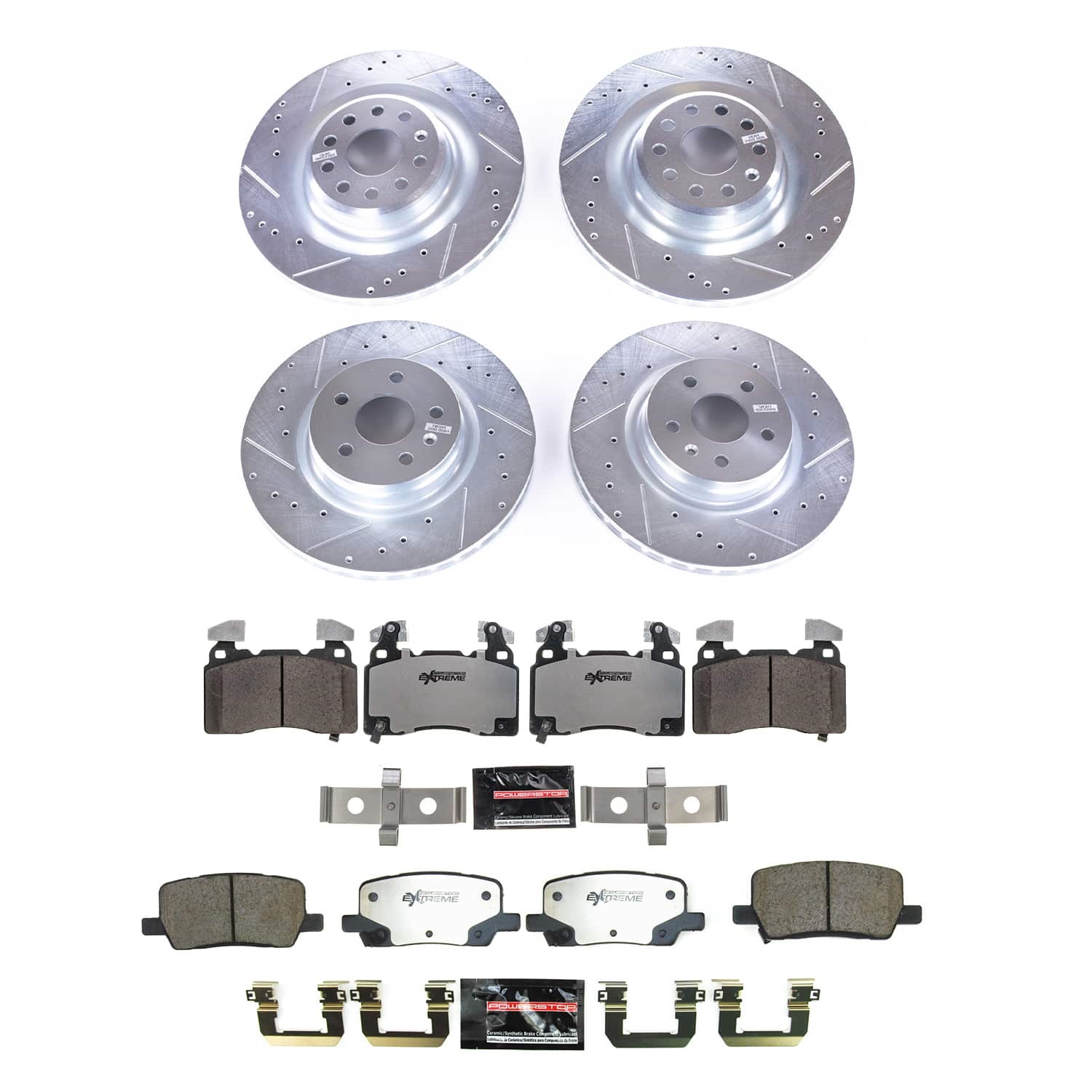 Power Stop - K8858-26 - Front and Rear - Disc Brake Pad and Rotor Kit